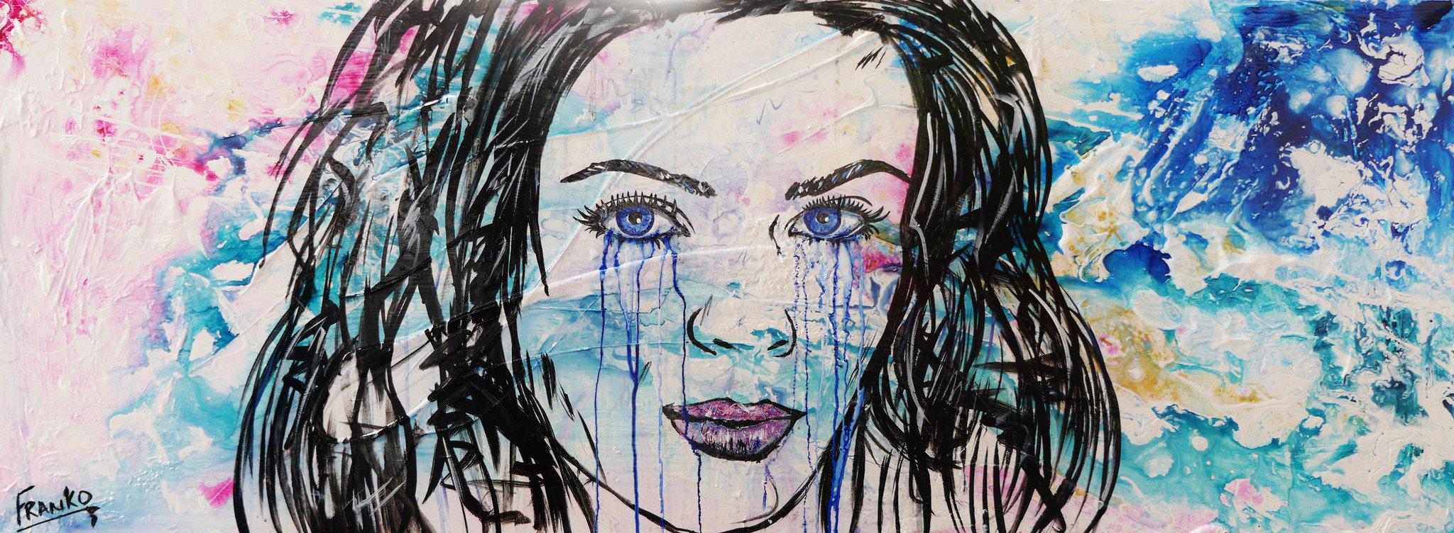 Be Inspired! Urban Pop Beautiful Woman (SOLD)-urban pop-[Franko_Artist]-[Australian_artist]-[Gold_Coast]-[Brisbane]-[modern]-[contemporary]-[original]-[Large_artwork]-Franklin Art Studio