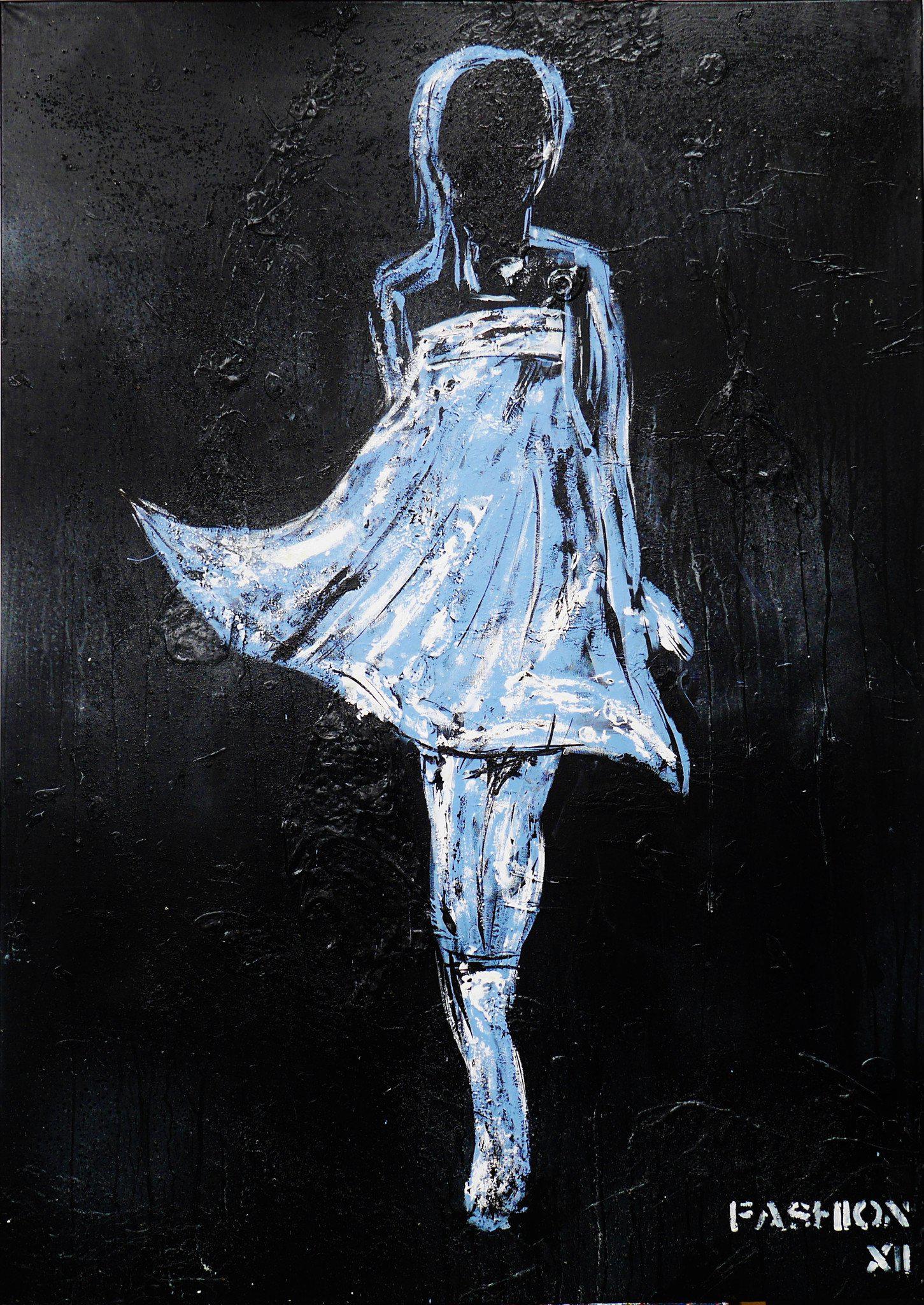 Be Inspired! Urban Pop Black Fashion Dress xii (SOLD)-urban pop-[Franko_Artist]-[Australian_artist]-[Gold_Coast]-[Brisbane]-[modern]-[contemporary]-[original]-[Large_artwork]-Franklin Art Studio