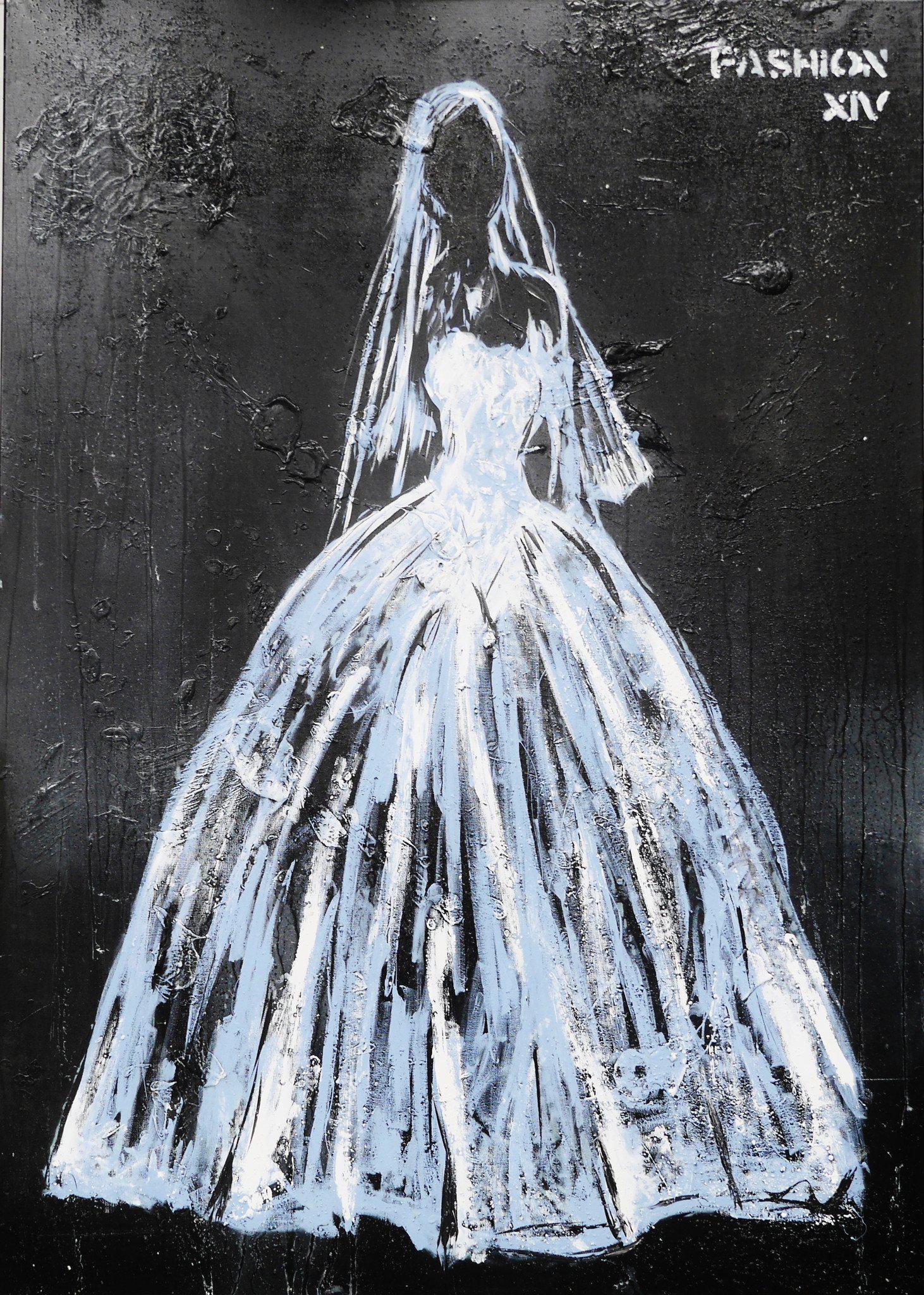Be Inspired! Urban Pop Black Fashion Dress xiv (SOLD)-urban pop-[Franko_Artist]-[Australian_artist]-[Gold_Coast]-[Brisbane]-[modern]-[contemporary]-[original]-[Large_artwork]-Franklin Art Studio