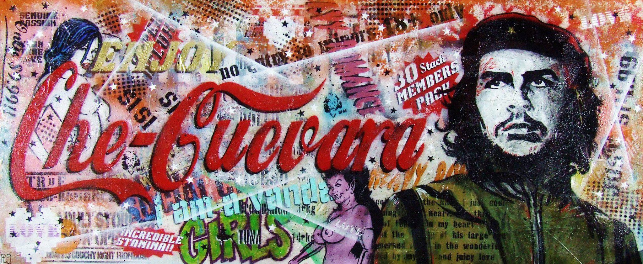 Be Inspired! Urban Pop Che Guevara (SOLD)-urban pop-[Franko_Artist]-[Australian_artist]-[Gold_Coast]-[Brisbane]-[modern]-[contemporary]-[original]-[Large_artwork]-Franklin Art Studio