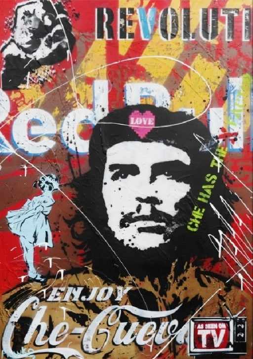 Be Inspired! Urban Pop Che Guevara (SOLD)-urban pop-[Franko_Artist]-[Australian_artist]-[Gold_Coast]-[Brisbane]-[modern]-[contemporary]-[original]-[Large_artwork]-Franklin Art Studio