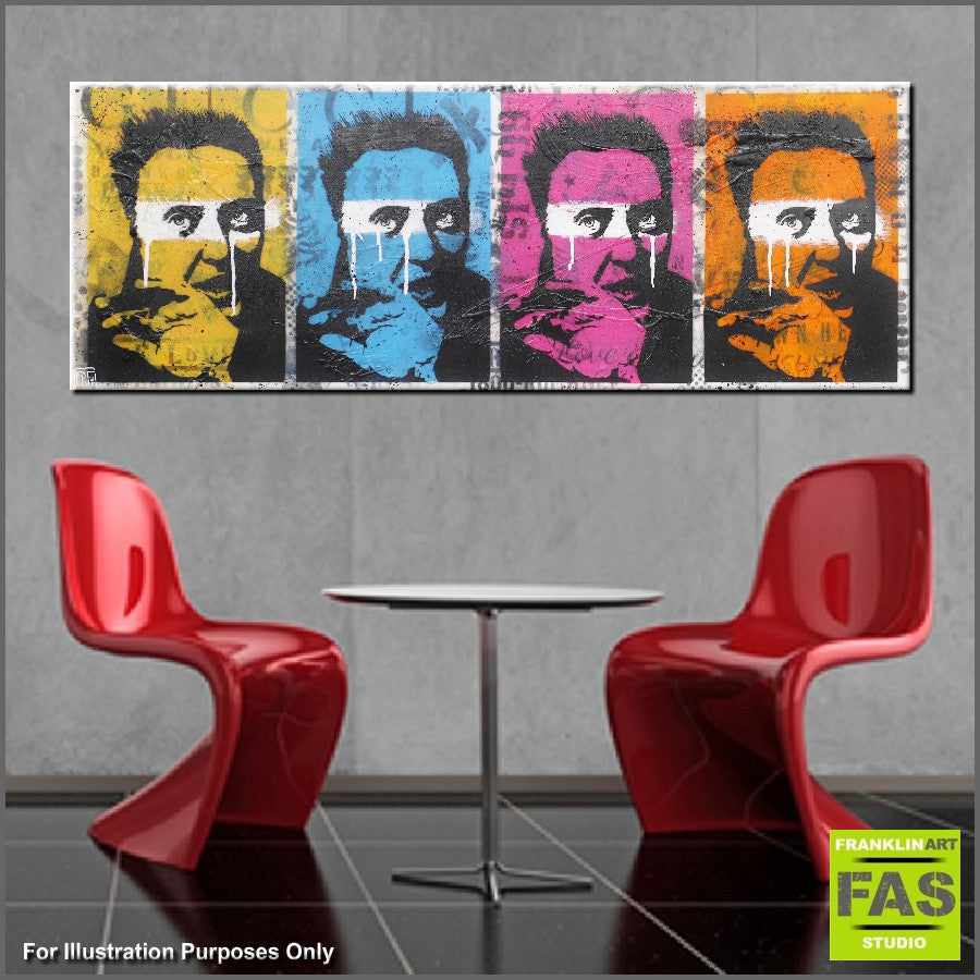 Be Inspired! Urban Pop Colourful Christopher Walken (SOLD)-urban pop-[Franko_Artist]-[Australian_artist]-[Gold_Coast]-[Brisbane]-[modern]-[contemporary]-[original]-[Large_artwork]-[The_Block]-[Dream_Homes]-[ideas]-[Grand_Designs]-[Art_Lover]-Franklin Art Studio