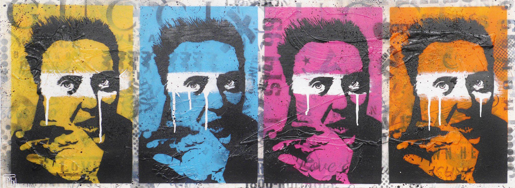 Be Inspired! Urban Pop Colourful Christopher Walken (SOLD)-urban pop-[Franko_Artist]-[Australian_artist]-[Gold_Coast]-[Brisbane]-[modern]-[contemporary]-[original]-[Large_artwork]-Franklin Art Studio