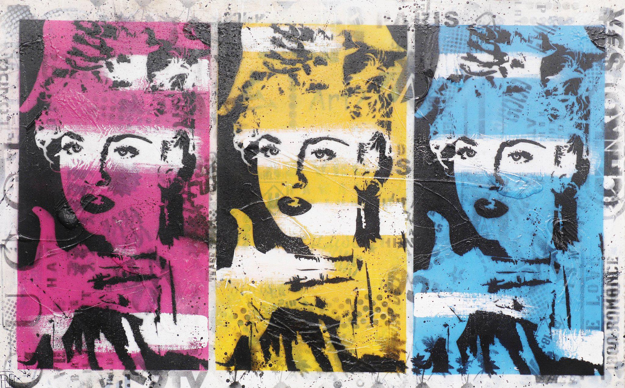 Be Inspired! Urban Pop Colourful Madonna Vogue (SOLD)-urban pop-[Franko_Artist]-[Australian_artist]-[Gold_Coast]-[Brisbane]-[modern]-[contemporary]-[original]-[Large_artwork]-Franklin Art Studio