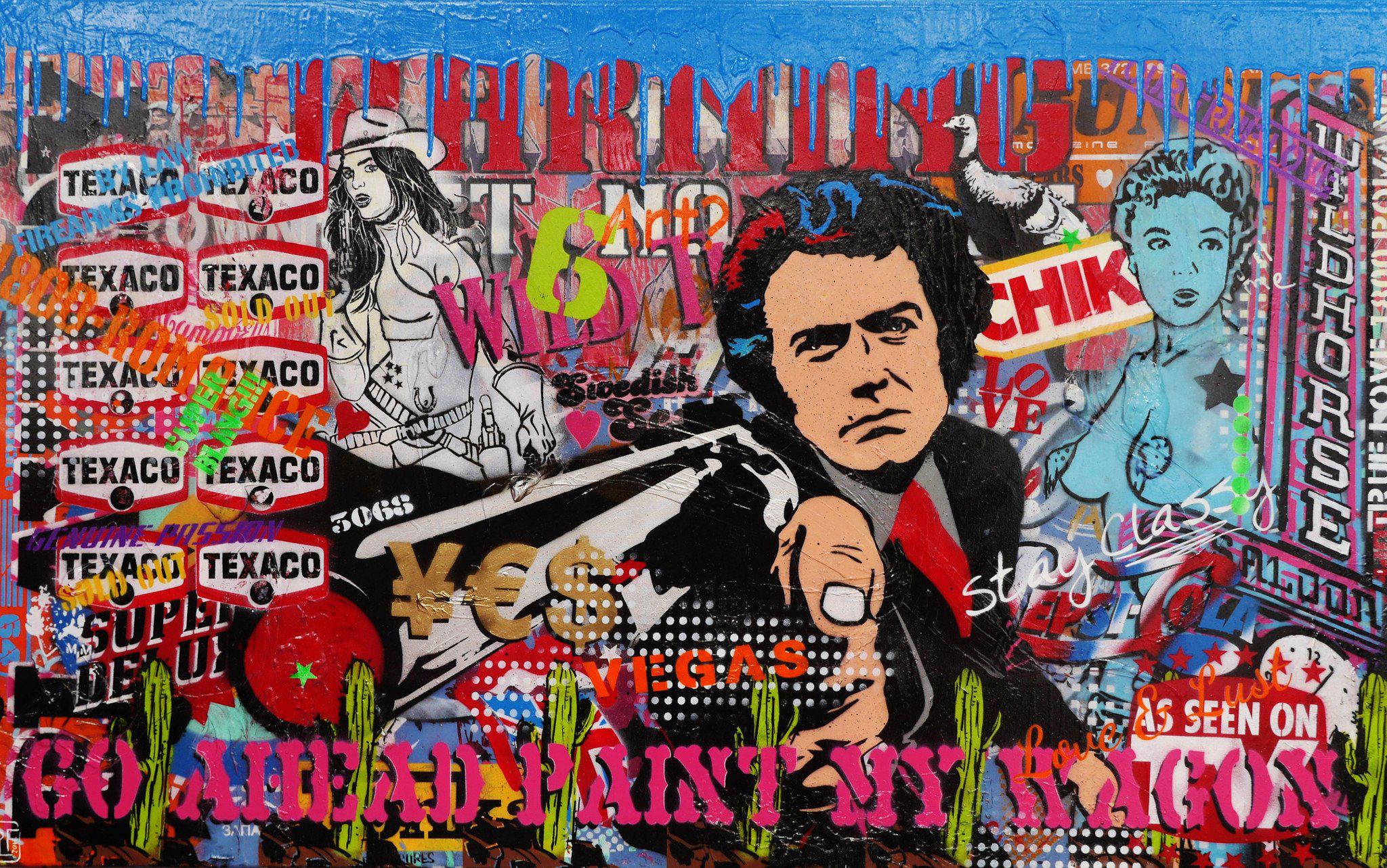 Be Inspired! Urban Pop Dirty Harry Clint (SOLD)-urban pop-[Franko_Artist]-[Australian_artist]-[Gold_Coast]-[Brisbane]-[modern]-[contemporary]-[original]-[Large_artwork]-Franklin Art Studio