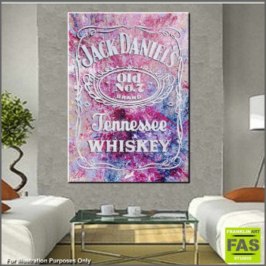 Be Inspired! Urban Pop Jack Daniels (SOLD)-urban pop-[Franko_Artist]-[Australian_artist]-[Gold_Coast]-[Brisbane]-[modern]-[contemporary]-[original]-[Large_artwork]-[The_Block]-[Dream_Homes]-[ideas]-[Grand_Designs]-[Art_Lover]-Franklin Art Studio