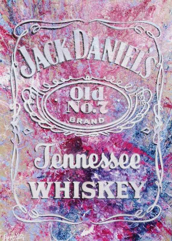 Be Inspired! Urban Pop Jack Daniels (SOLD)-urban pop-[Franko_Artist]-[Australian_artist]-[Gold_Coast]-[Brisbane]-[modern]-[contemporary]-[original]-[Large_artwork]-Franklin Art Studio