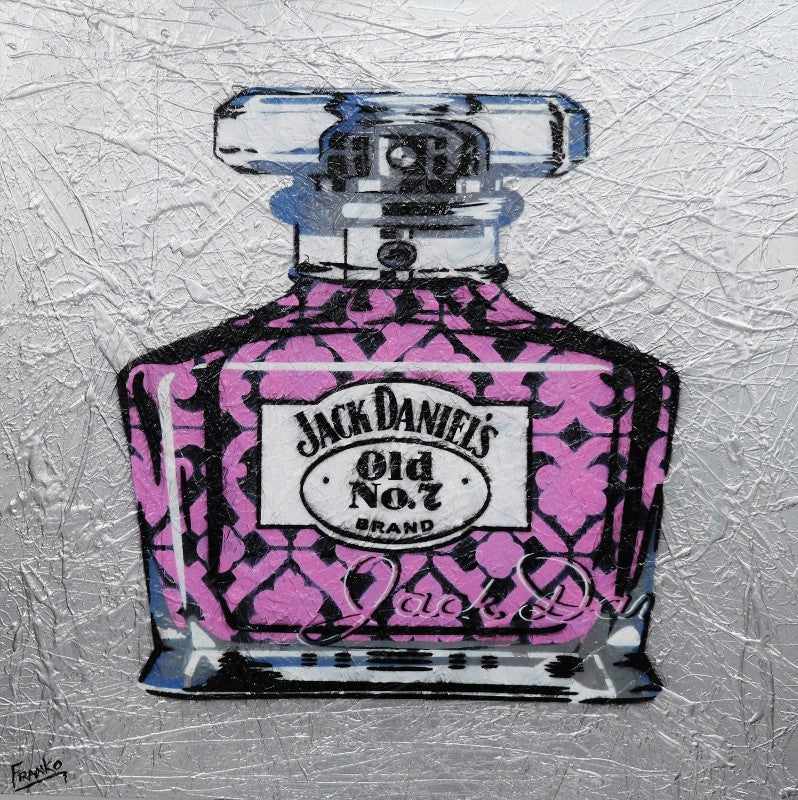 Be Inspired! Urban Pop Jack Daniels (SOLD)-urban pop-[Franko_Artist]-[Australian_artist]-[Gold_Coast]-[Brisbane]-[modern]-[contemporary]-[original]-[Large_artwork]-Franklin Art Studio