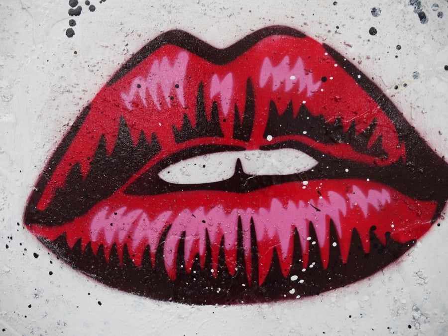 Be Inspired! Urban Pop Lips Mouth (SOLD)-urban pop-[Franko_Artist]-[The_Block]-[Dream_Homes]-[ideas]- [Grand_Designs]-Franklin Art Studio