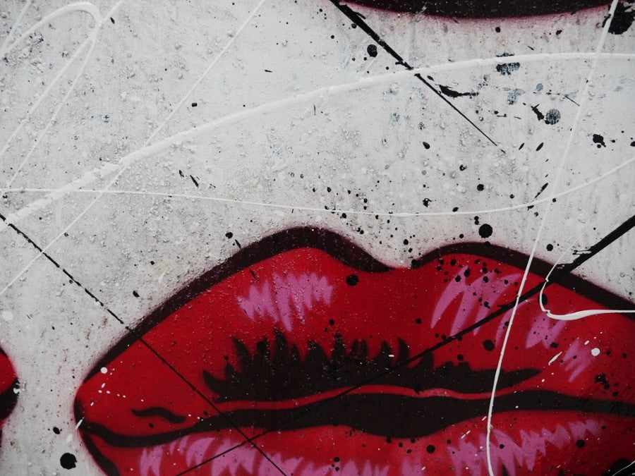 Be Inspired! Urban Pop Lips Mouth (SOLD)-urban pop-[Franko_Artist]-[The_Block]-[Dream_Homes]-[ideas]-[Grand_Designs]-[Art_Lover]-Franklin Art Studio