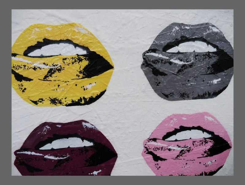 Be Inspired! Urban Pop Lips Tongue (SOLD)-urban pop-[Franko_Artist]-[The_Block]-[Dream_Homes]-[ideas]- [Grand_Designs]-Franklin Art Studio