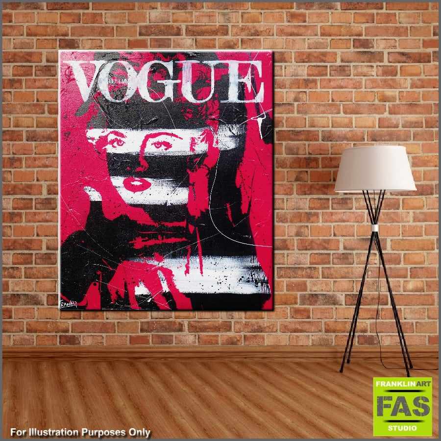 Be Inspired! Urban Pop Madonna Pink Vogue (SOLD)-urban pop-[Franko_Artist]-[Australian_artist]-[Gold_Coast]-[Brisbane]-[modern]-[contemporary]-[original]-[Large_artwork]-[The_Block]-[Dream_Homes]-[ideas]-[Grand_Designs]-[Art_Lover]-Franklin Art Studio