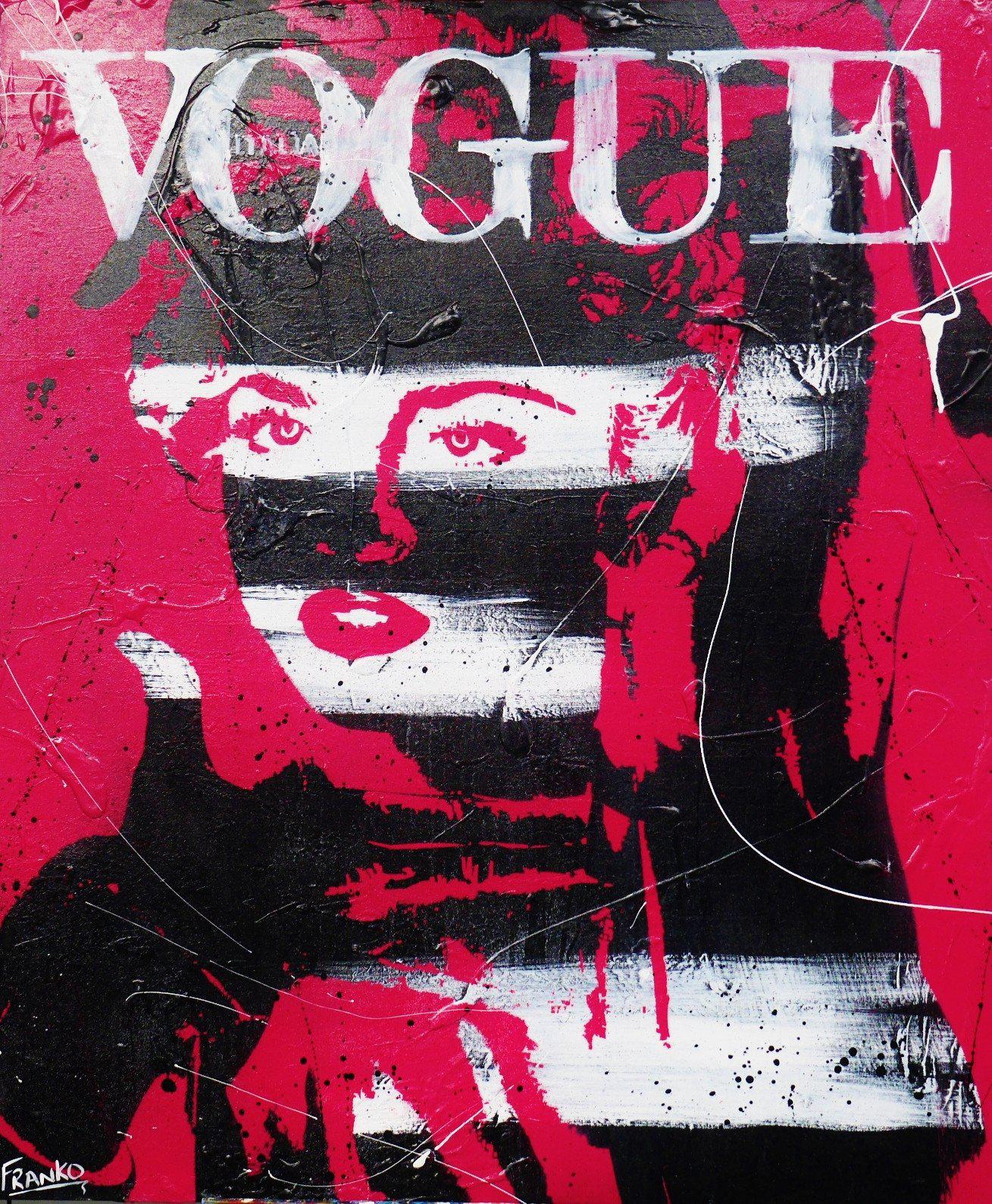 Be Inspired! Urban Pop Madonna Pink Vogue (SOLD)-urban pop-[Franko_Artist]-[Australian_artist]-[Gold_Coast]-[Brisbane]-[modern]-[contemporary]-[original]-[Large_artwork]-Franklin Art Studio