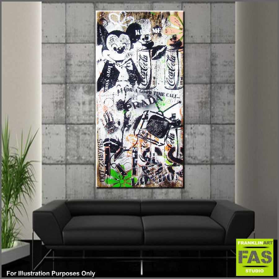 Be Inspired! Urban Pop Mickey Mouse Brown (SOLD)-urban pop-[Franko_Artist]-[The_Block]-[Dream_Homes]-[ideas]- [Grand_Designs]-Franklin Art Studio