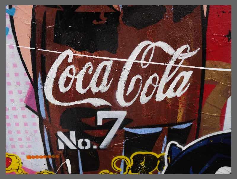 Be Inspired! Urban Pop Nude Coca Cola (SOLD)-urban pop-Franko-[franko_art]-[beautiful_Art]-[The_Block]-Franklin Art Studio