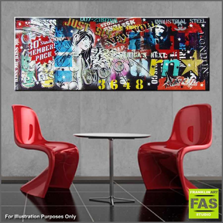 Be Inspired! Urban Pop Nude Headphone Angel (SOLD)-urban pop-[Franko_Artist]-[The_Block]-[Dream_Homes]-[ideas]- [Grand_Designs]-Franklin Art Studio