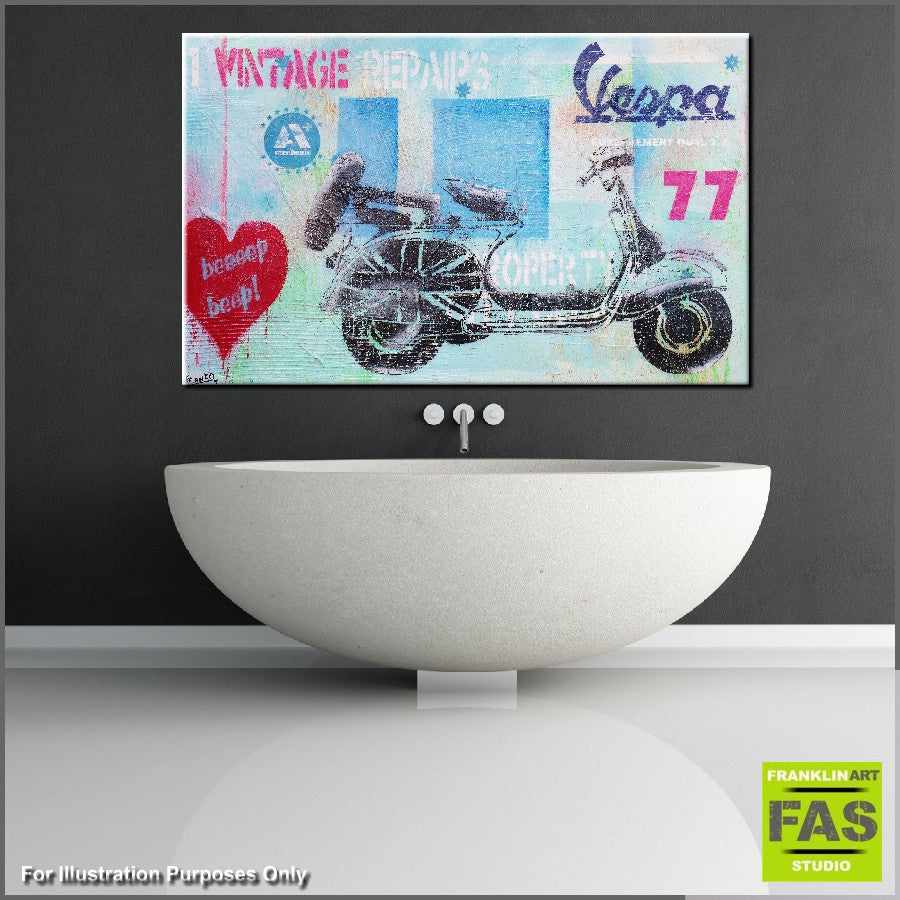 Be Inspired! Urban Pop Scooter (SOLD)-urban pop-[Franko_Artist]-[The_Block]-[Dream_Homes]-[ideas]- [Grand_Designs]-Franklin Art Studio