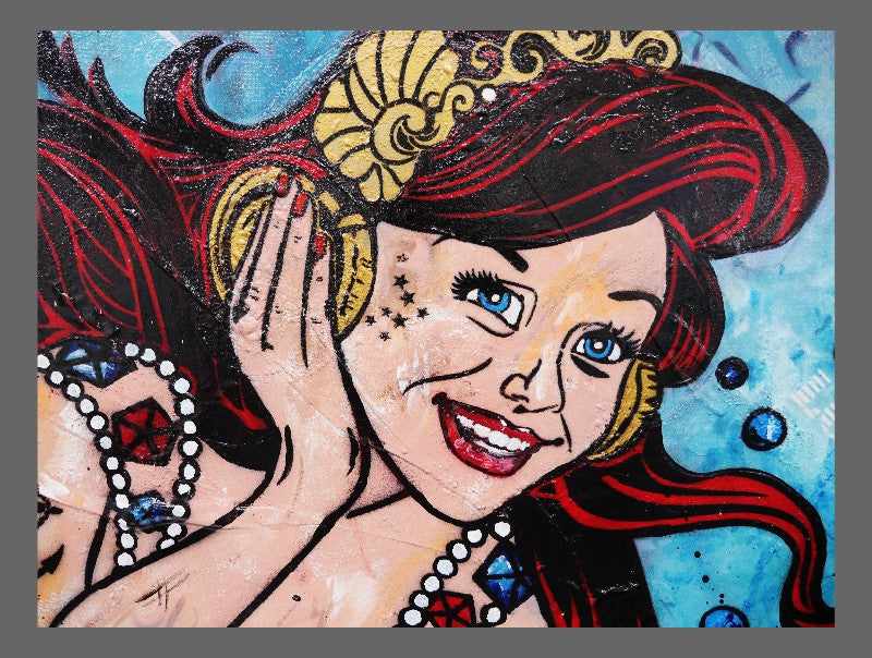 Be Inspired! Urban Pop The Little Mermaid (SOLD)-urban pop-[Franko_Artist]-[The_Block]-[Dream_Homes]-[ideas]- [Grand_Designs]-Franklin Art Studio