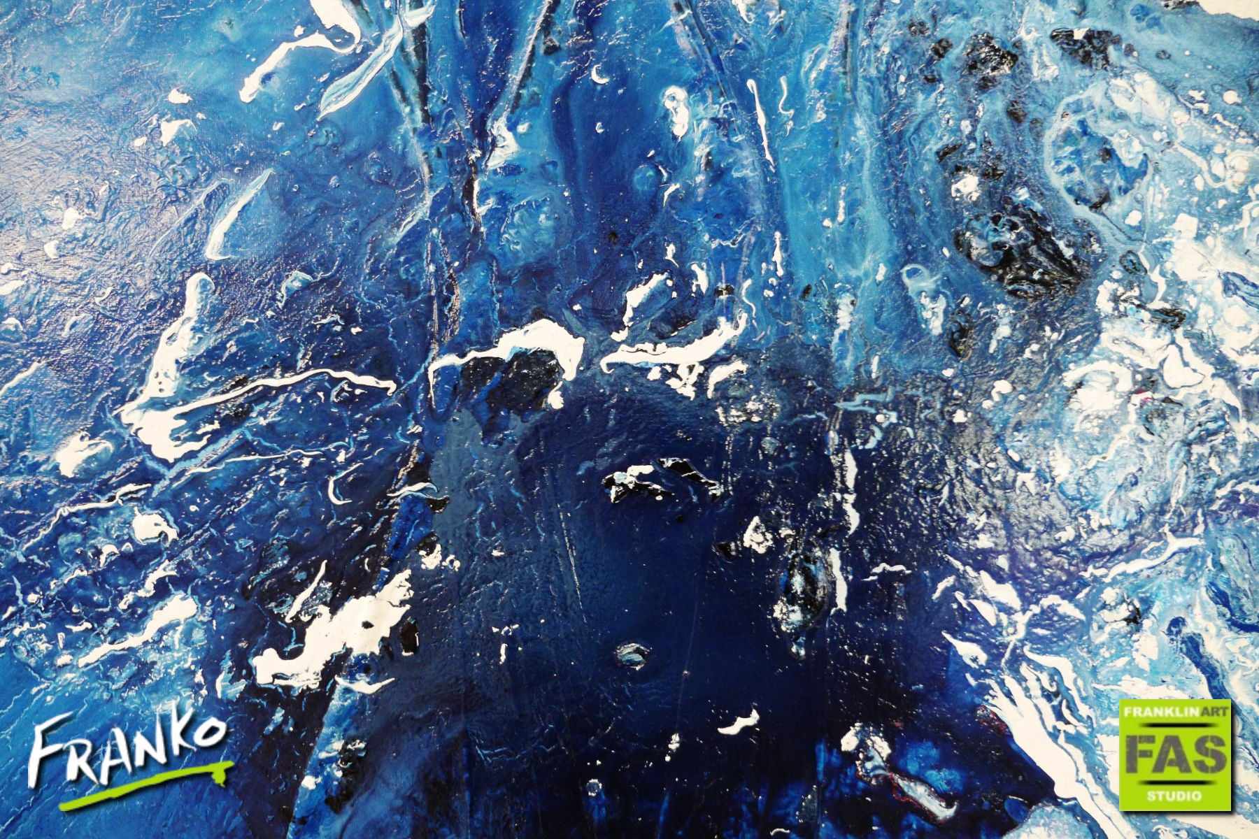 Better Than Sex 160cm x 100cm Blue Pink Abstract Painting (SOLD)-Abstract-[Franko]-[Artist]-[Australia]-[Painting]-Franklin Art Studio