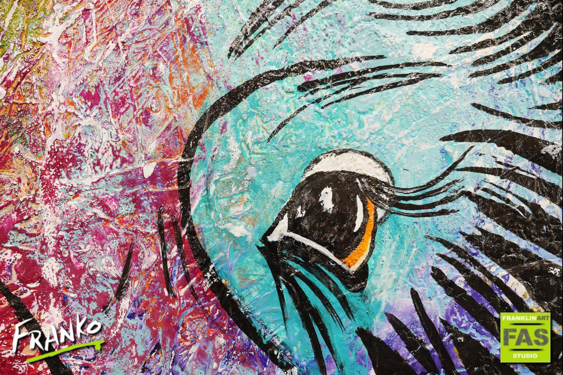 Bevan (First Little Piggie) 100cm x 100cm Pig Painting (SOLD)-urban pop-[Franko]-[Artist]-[Australia]-[Painting]-Franklin Art Studio