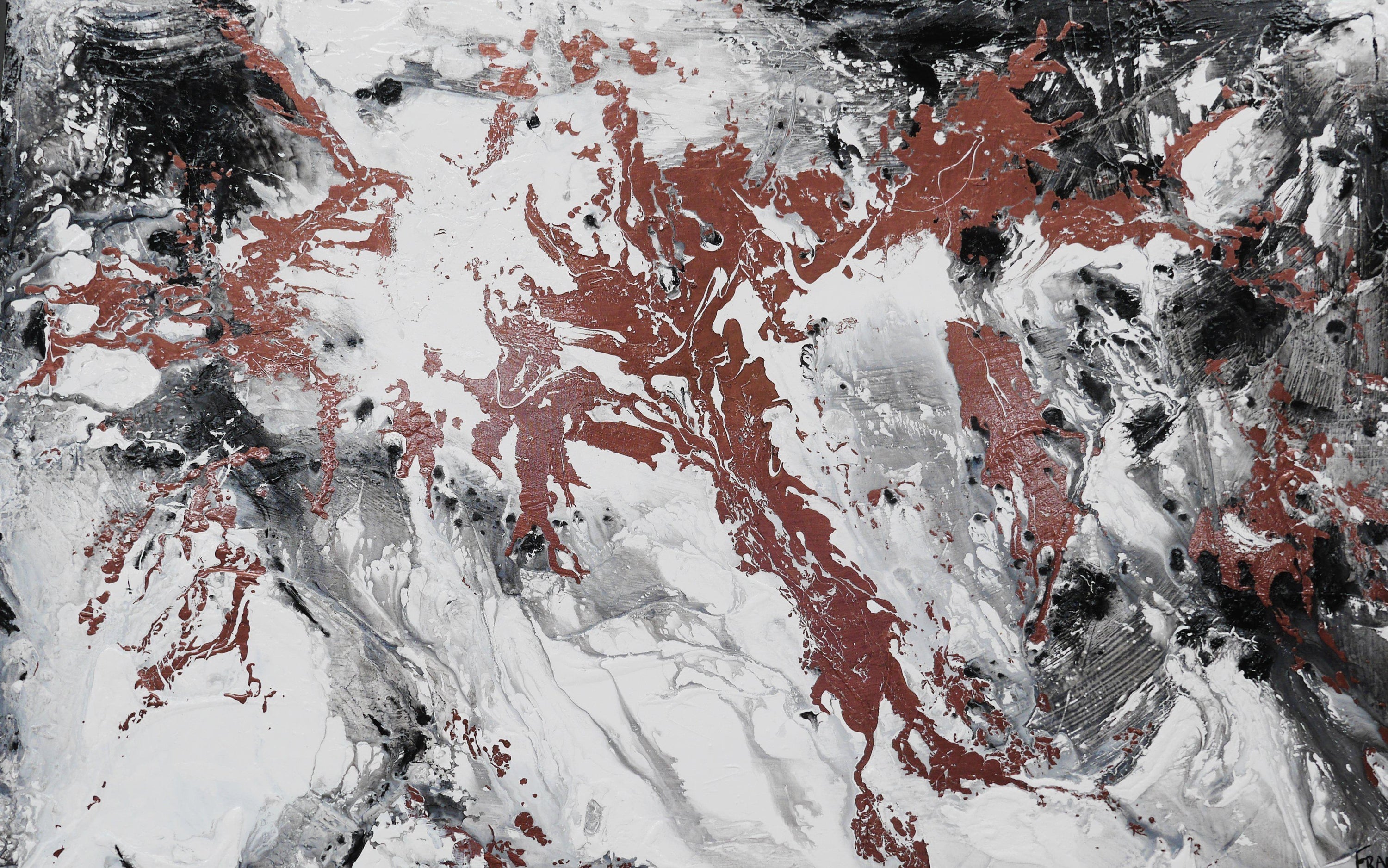 Black And White Infused Copper 160cm x 100cm Copper Black Abstract Painting (SOLD)-abstract-[Franko_Artist]-[Australian_artist]-[Gold_Coast]-[Brisbane]-[modern]-[contemporary]-[original]-[Large_artwork]-Franklin Art Studio