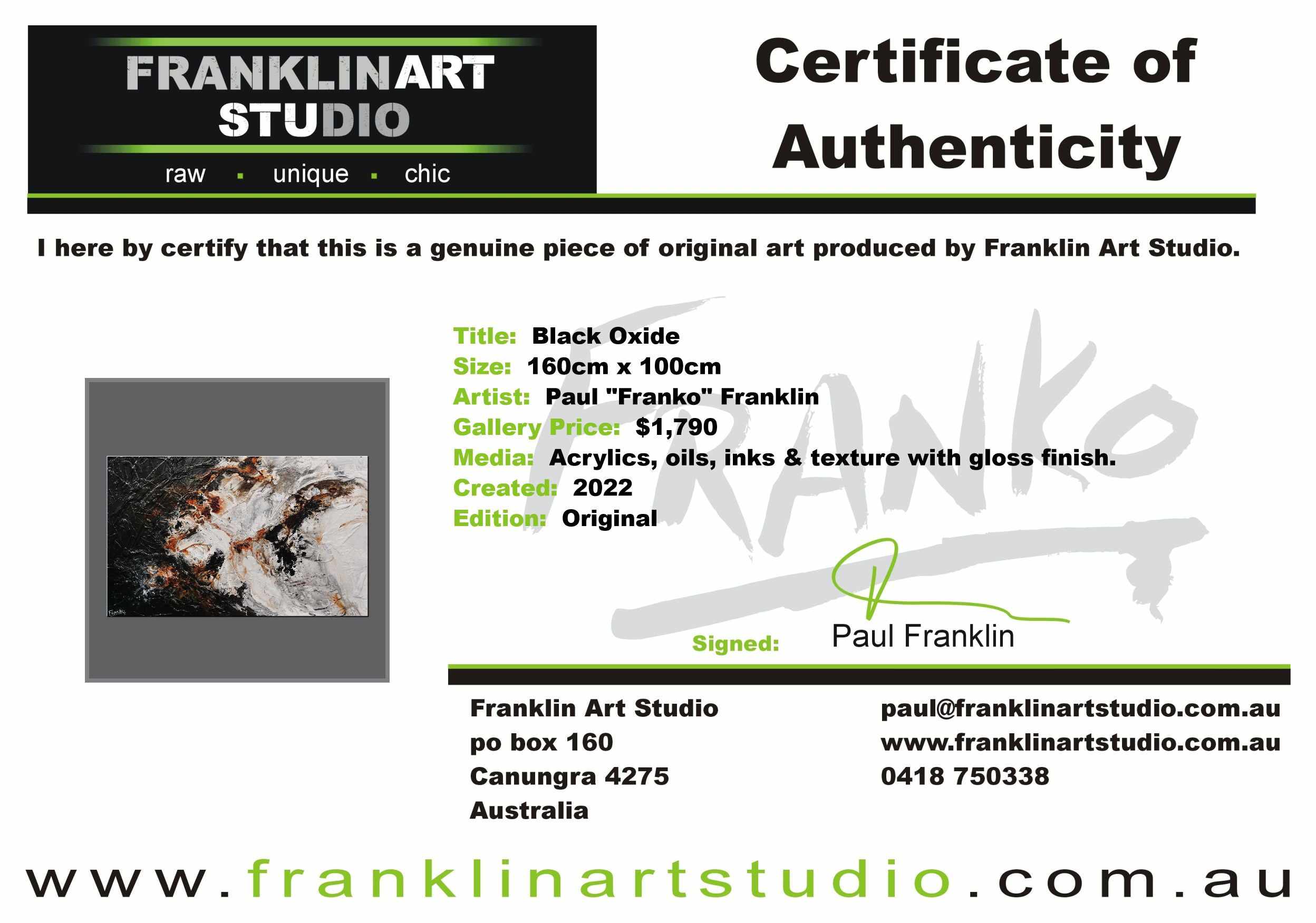 Black Oxide 160cm x 100cm Black Rust Textured Abstract Painting (SOLD)-Abstract-[Franko_Artist]-[The_Block]-[Dream_Homes]-[ideas]- [Grand_Designs]-Franklin Art Studio