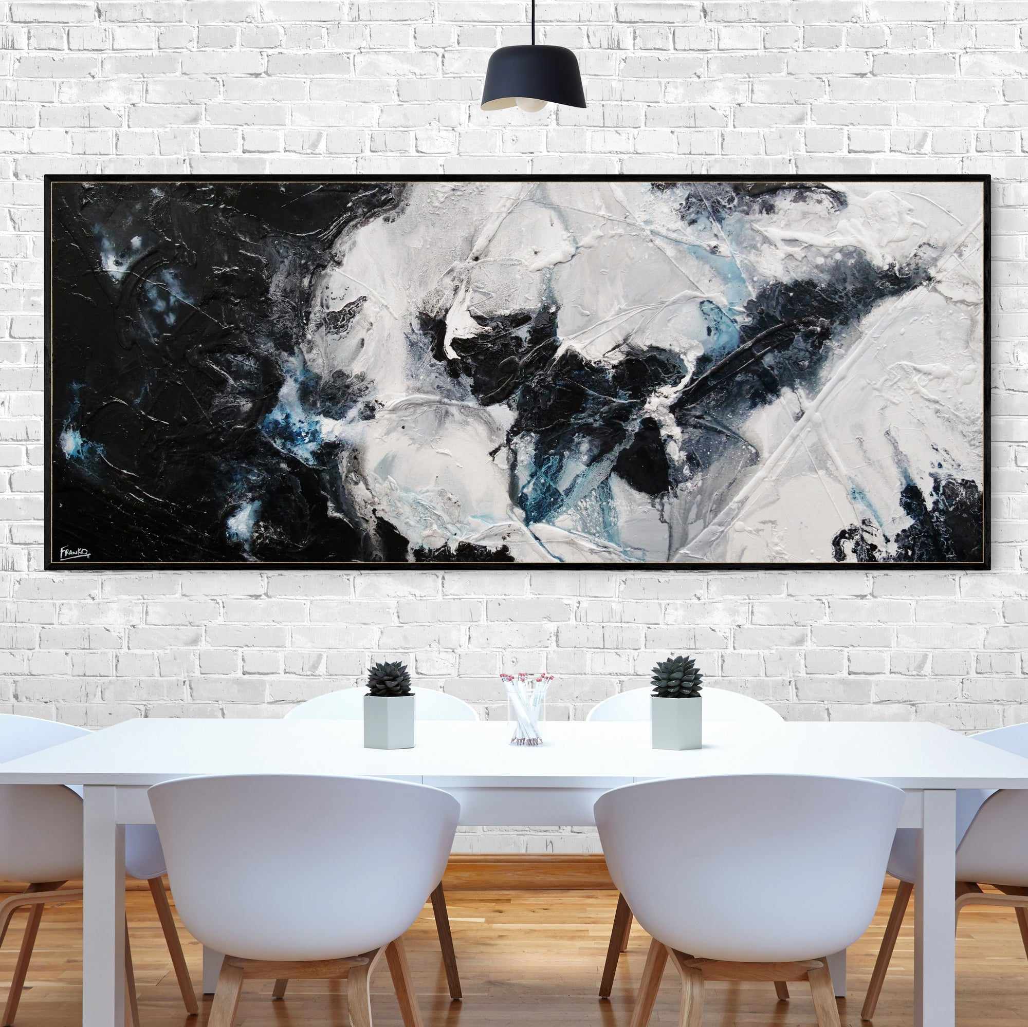 Black Sambuca 240cm x 100cm Black Grey White Textured Abstract Painting (SOLD)-Abstract-[Franko_Artist]-[Australian_artist]-[Gold_Coast]-[Brisbane]-[modern]-[contemporary]-[original]-[Large_artwork]-[The_Block]-[Dream_Homes]-[ideas]-[Grand_Designs]-[Art_Lover]-Franklin Art Studio