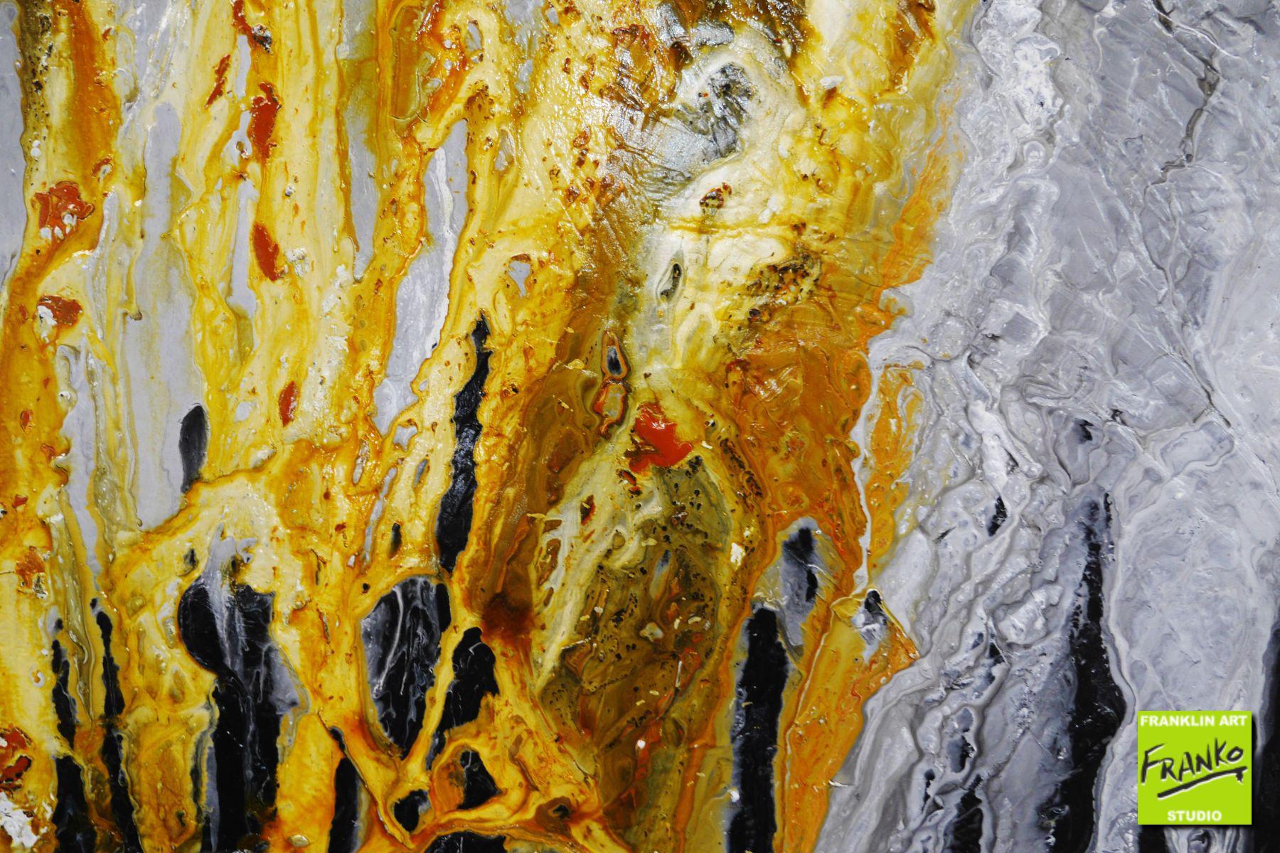 Black Sienna 120cm x 100cm Black Grey Sienna Textured Abstract Painting (SOLD)