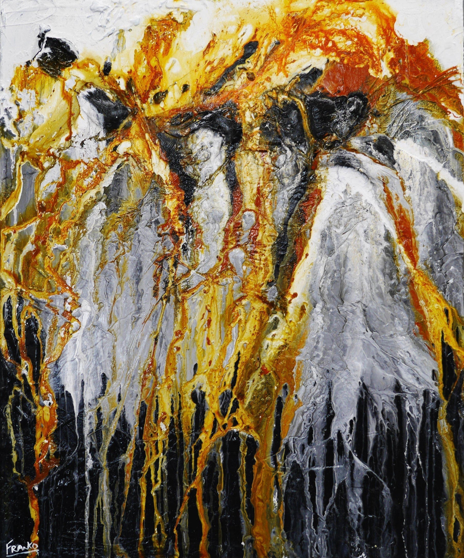 Black Sienna 120cm x 100cm Black Grey Sienna Textured Abstract Painting (SOLD)-Abstract-[Franko_Artist]-[Australian_artist]-[Gold_Coast]-[Brisbane]-[modern]-[contemporary]-[original]-[Large_artwork]-Franklin Art Studio