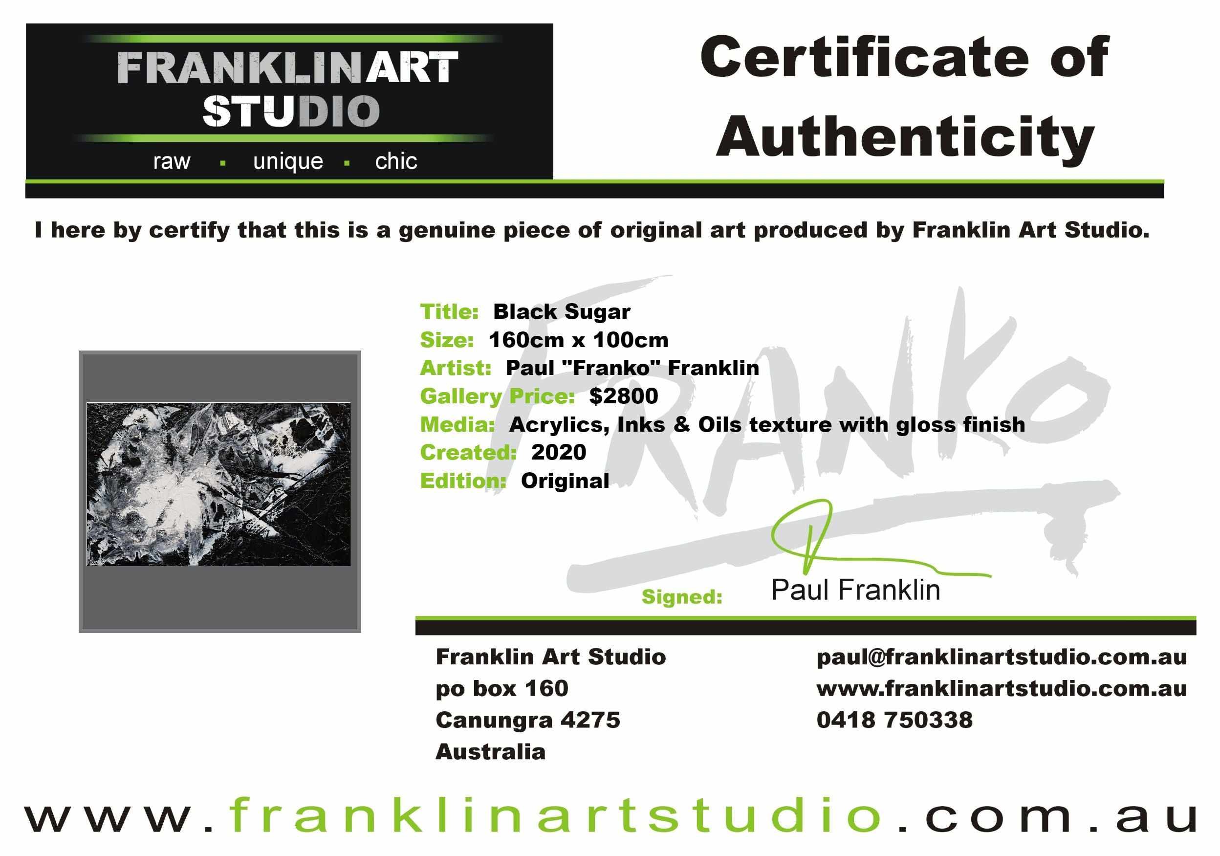 Black Sugar 160cm x 100cm Black White Textured Abstract Painting (SOLD)-Abstract-[Franko_Artist]-[The_Block]-[Dream_Homes]-[ideas]-[Grand_Designs]-[Art_Lover]-Franklin Art Studio