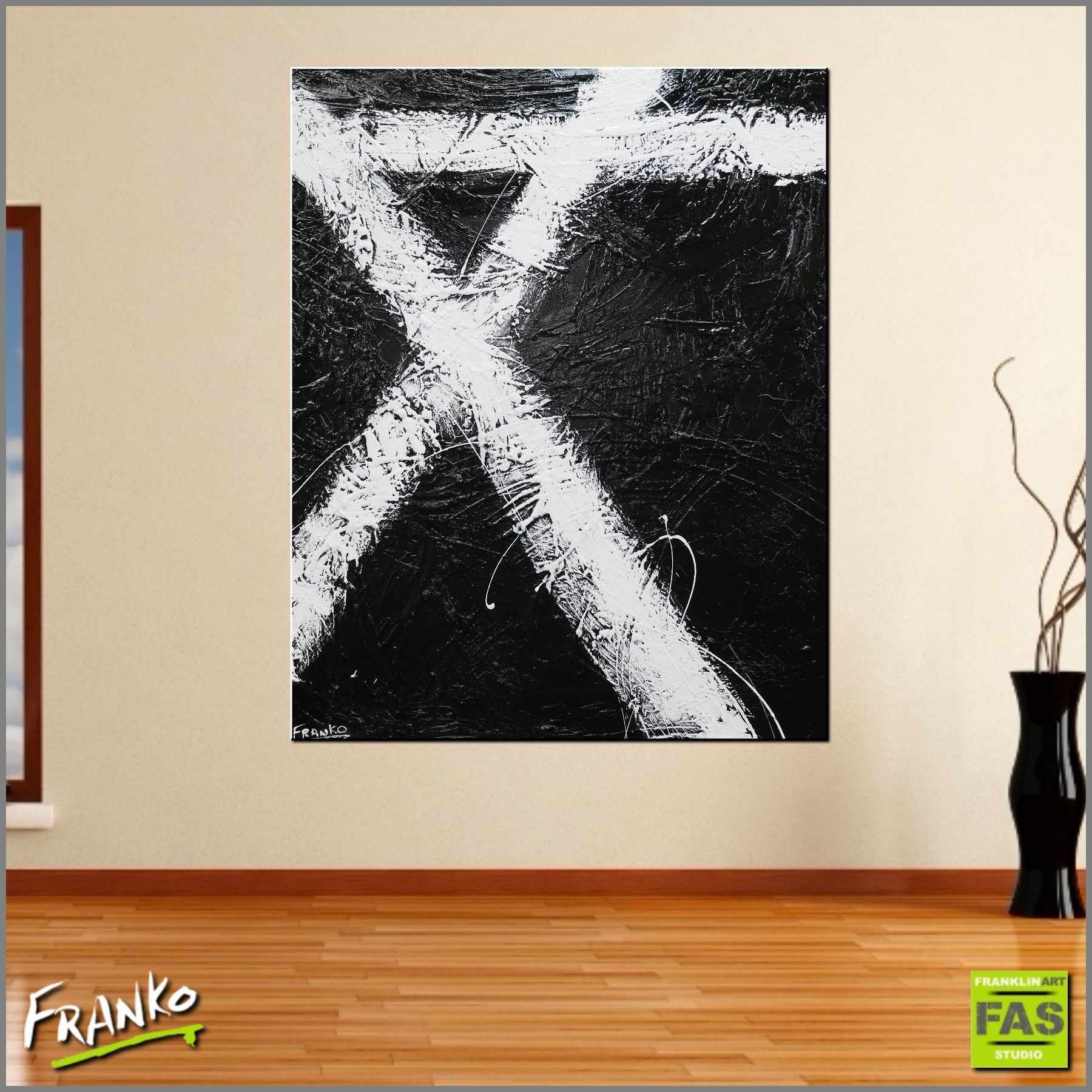 Black Tango 120cm x 150cm White Black Abstract Painting (SOLD)-Abstract-[Franko_Artist]-[Australian_artist]-[Gold_Coast]-[Brisbane]-[modern]-[contemporary]-[original]-[Large_artwork]-[The_Block]-[Dream_Homes]-[ideas]-[Grand_Designs]-[Art_Lover]-Franklin Art Studio