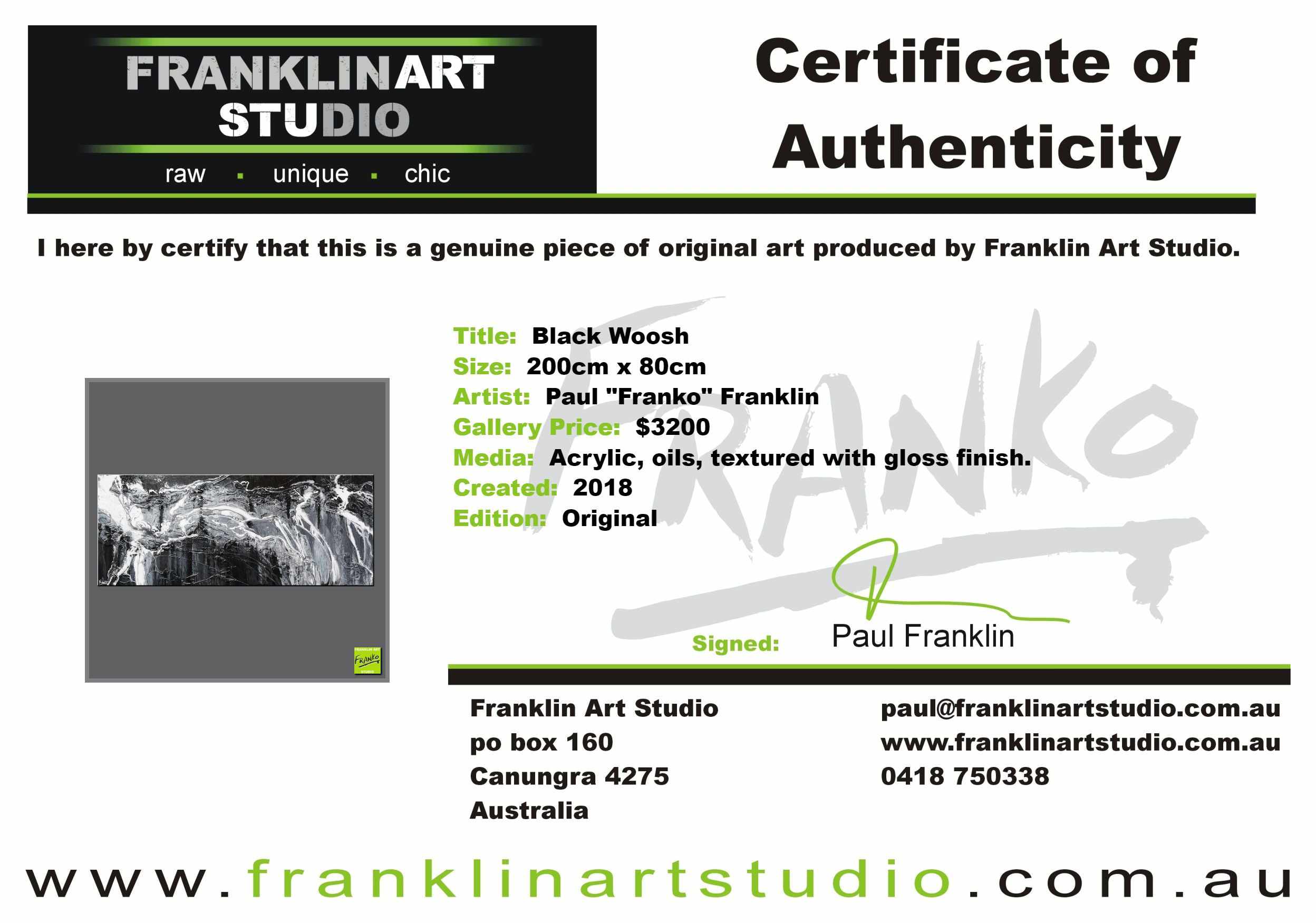 Black Woosh 200cm x 80cm Grey Black Textured Abstract Painting (SOLD)-Abstract-[Franko_Artist]-[The_Block]-[Dream_Homes]-[ideas]-[Grand_Designs]-[Art_Lover]-Franklin Art Studio