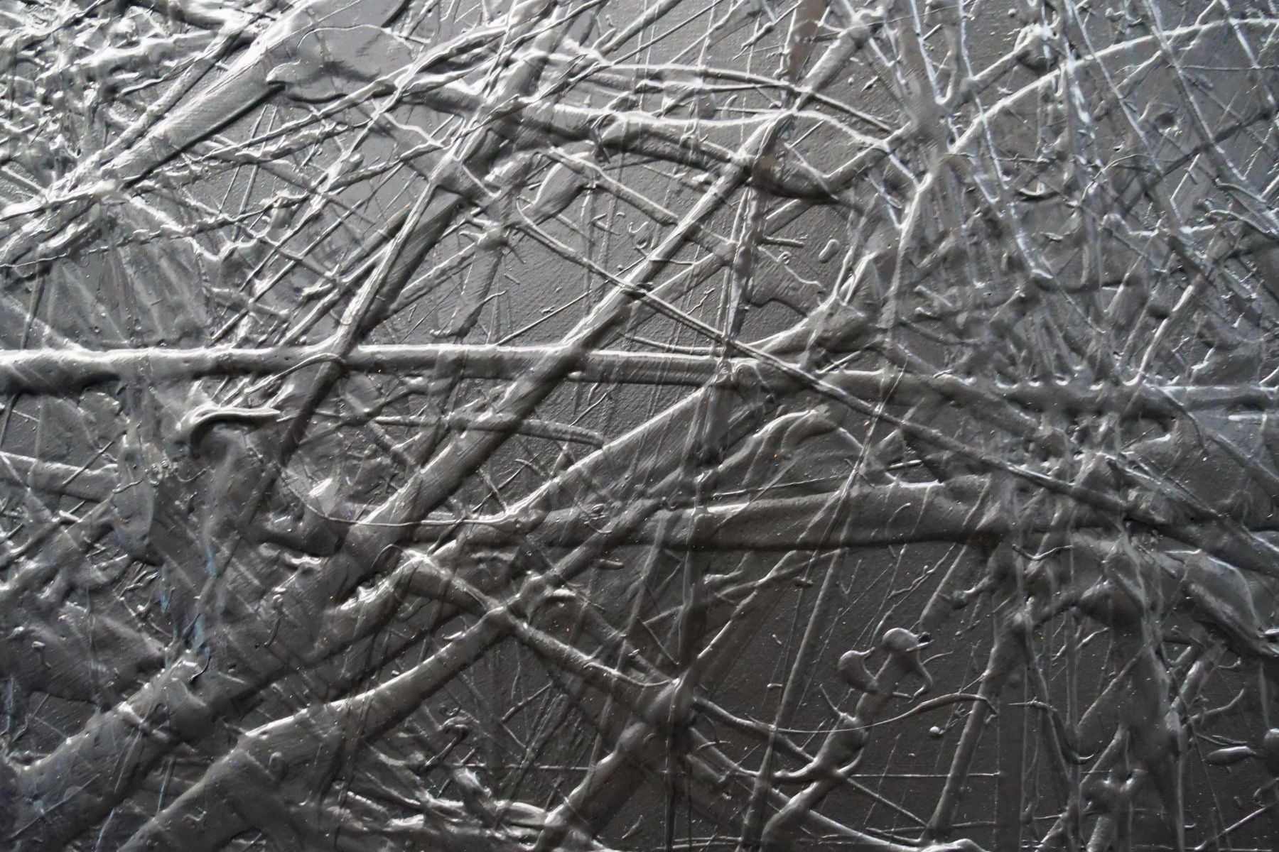 Blackest Magic 140cm x 100cm Black Textured Abstract Painting (SOLD)