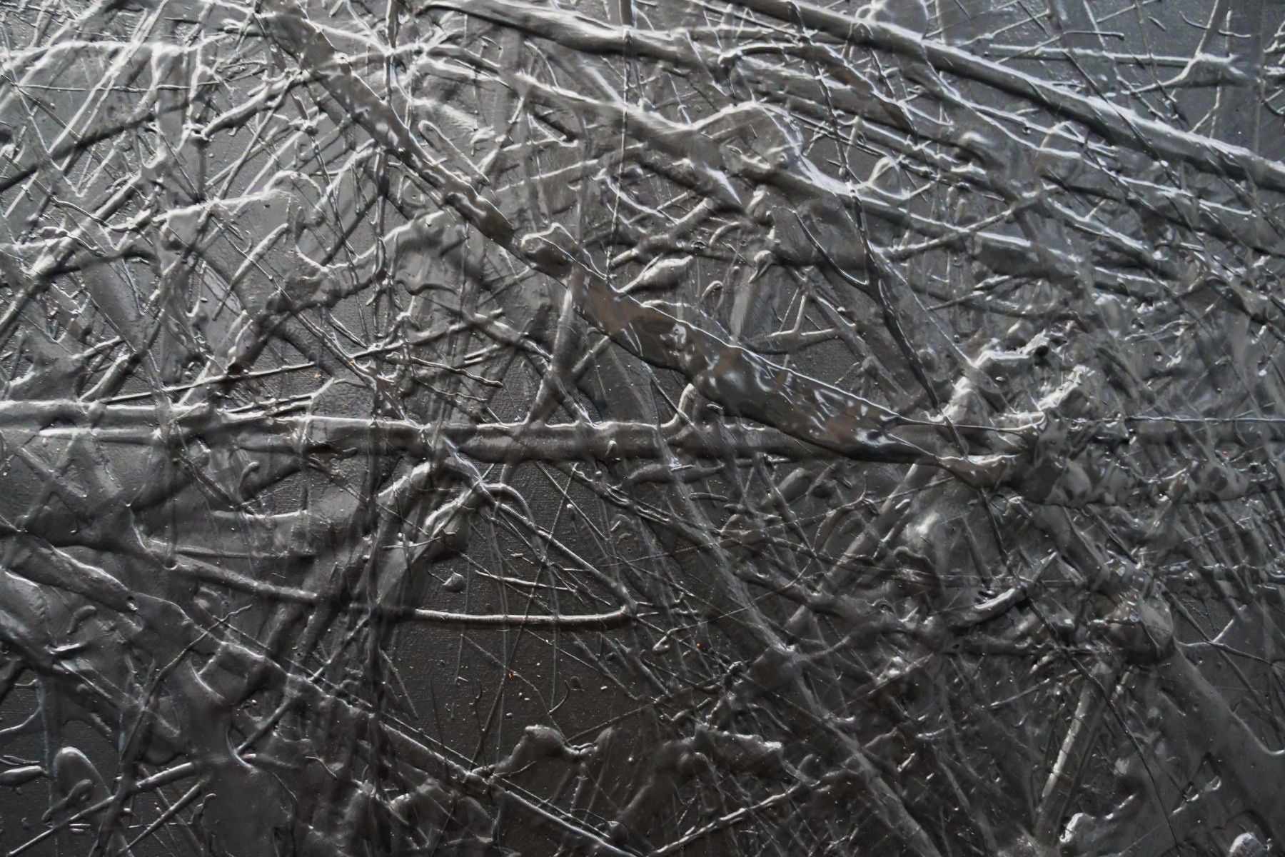 Blackest Magic 140cm x 100cm Black Textured Abstract Painting (SOLD)