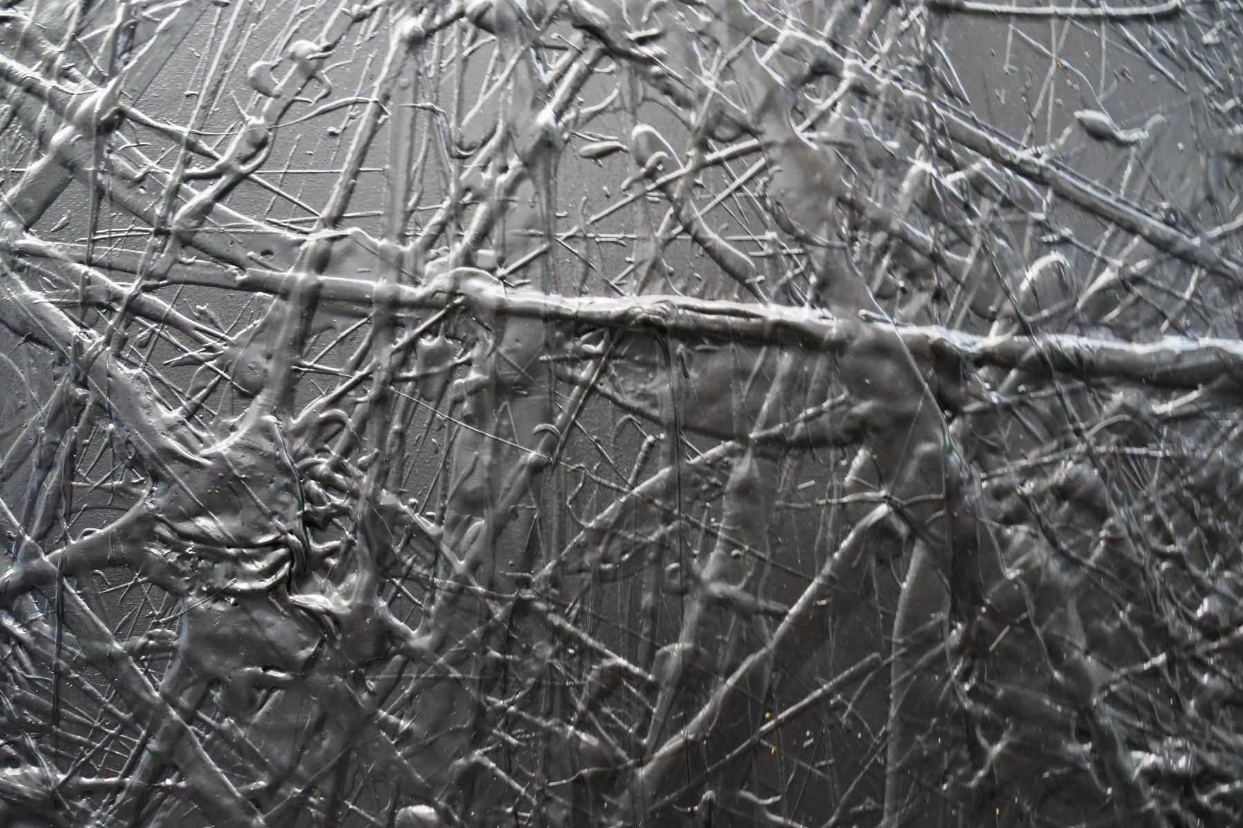 Blackest Magic 140cm x 100cm Black Textured Abstract Painting (SOLD)