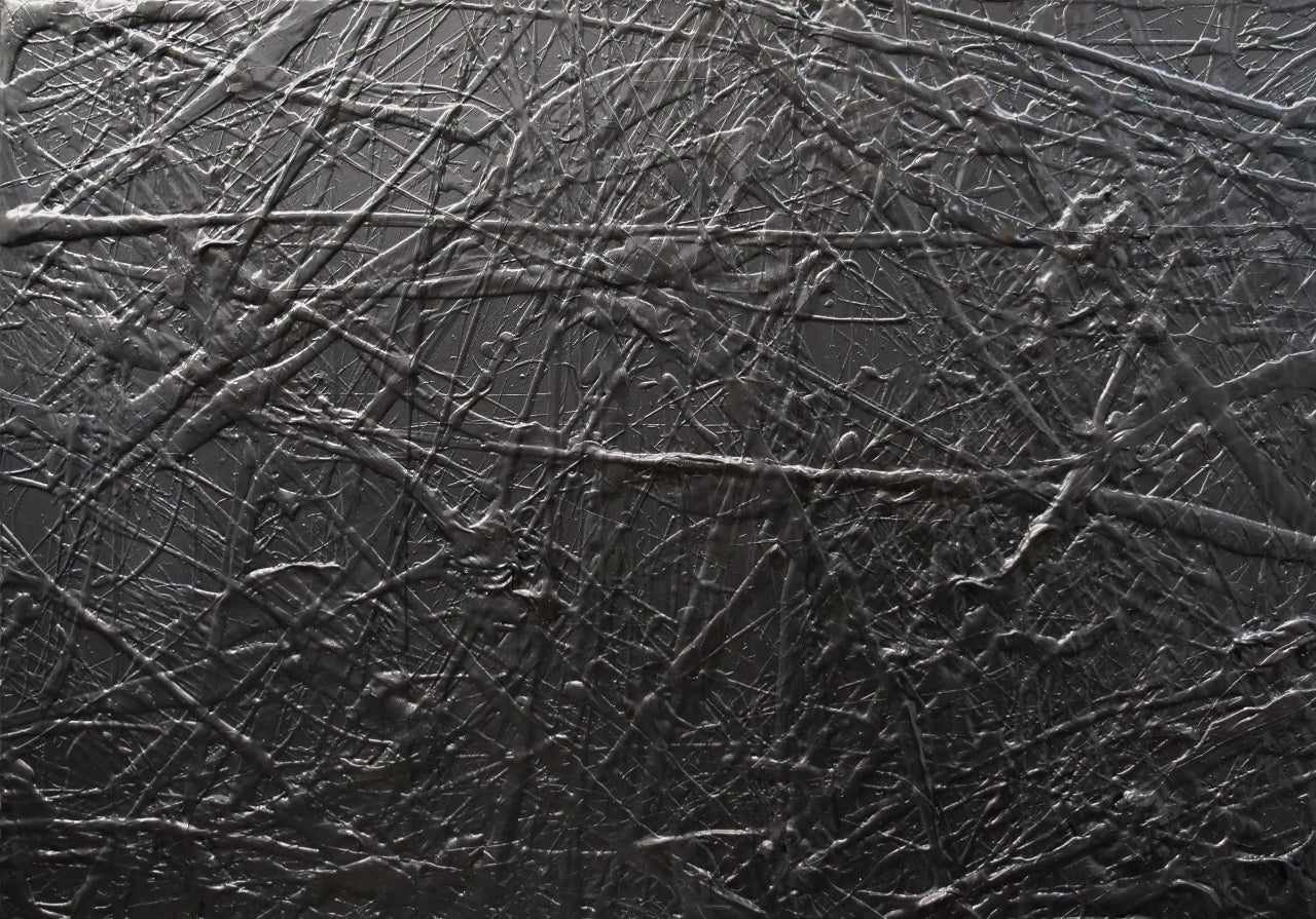 Blackest Magic 140cm x 100cm Black Textured Abstract Painting (SOLD)