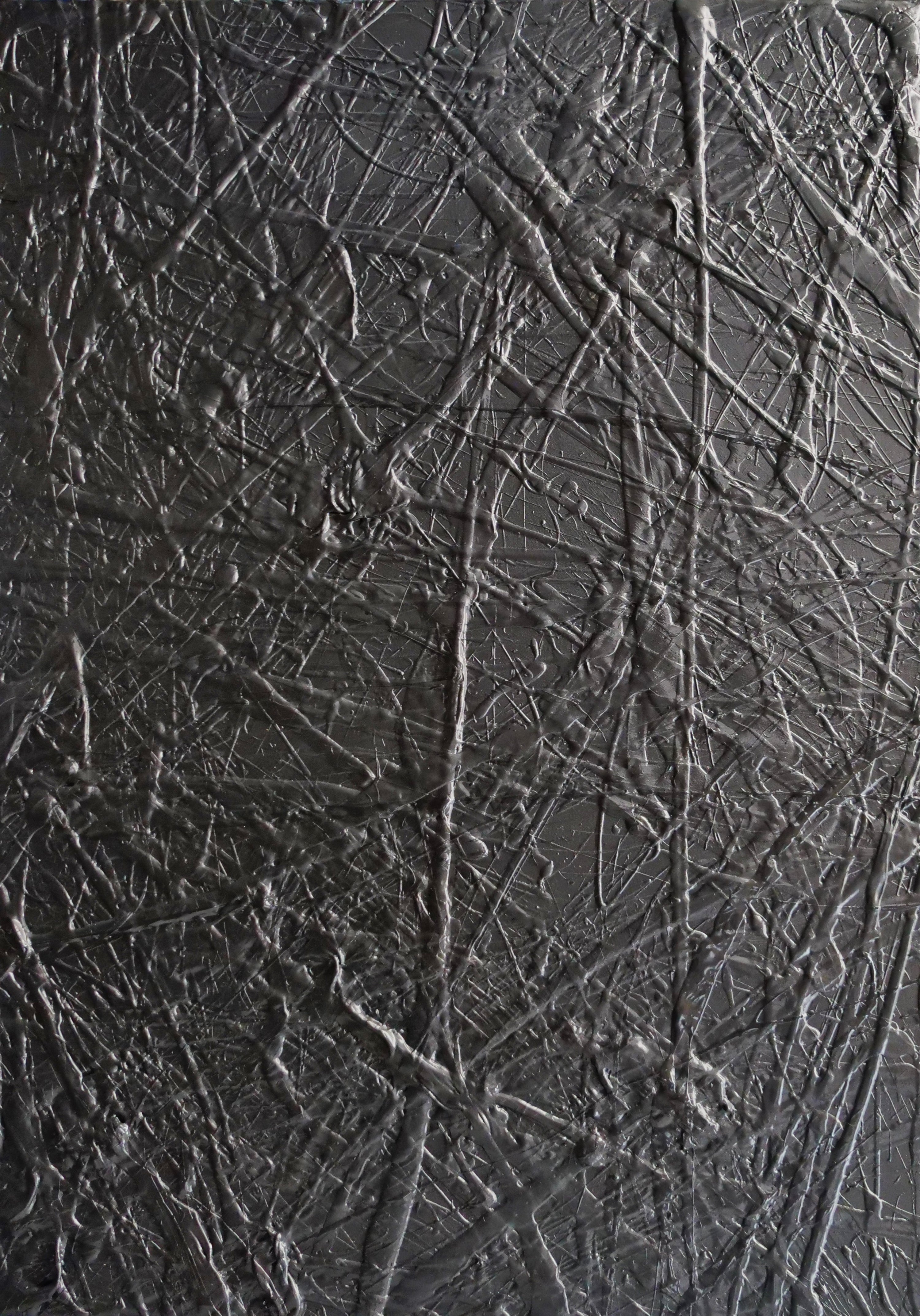 Blackest Magic 140cm x 100cm Black Textured Abstract Painting (SOLD)-Abstract-[Franko_Artist]-[Australian_artist]-[Gold_Coast]-[Brisbane]-[modern]-[contemporary]-[original]-[Large_artwork]-Franklin Art Studio