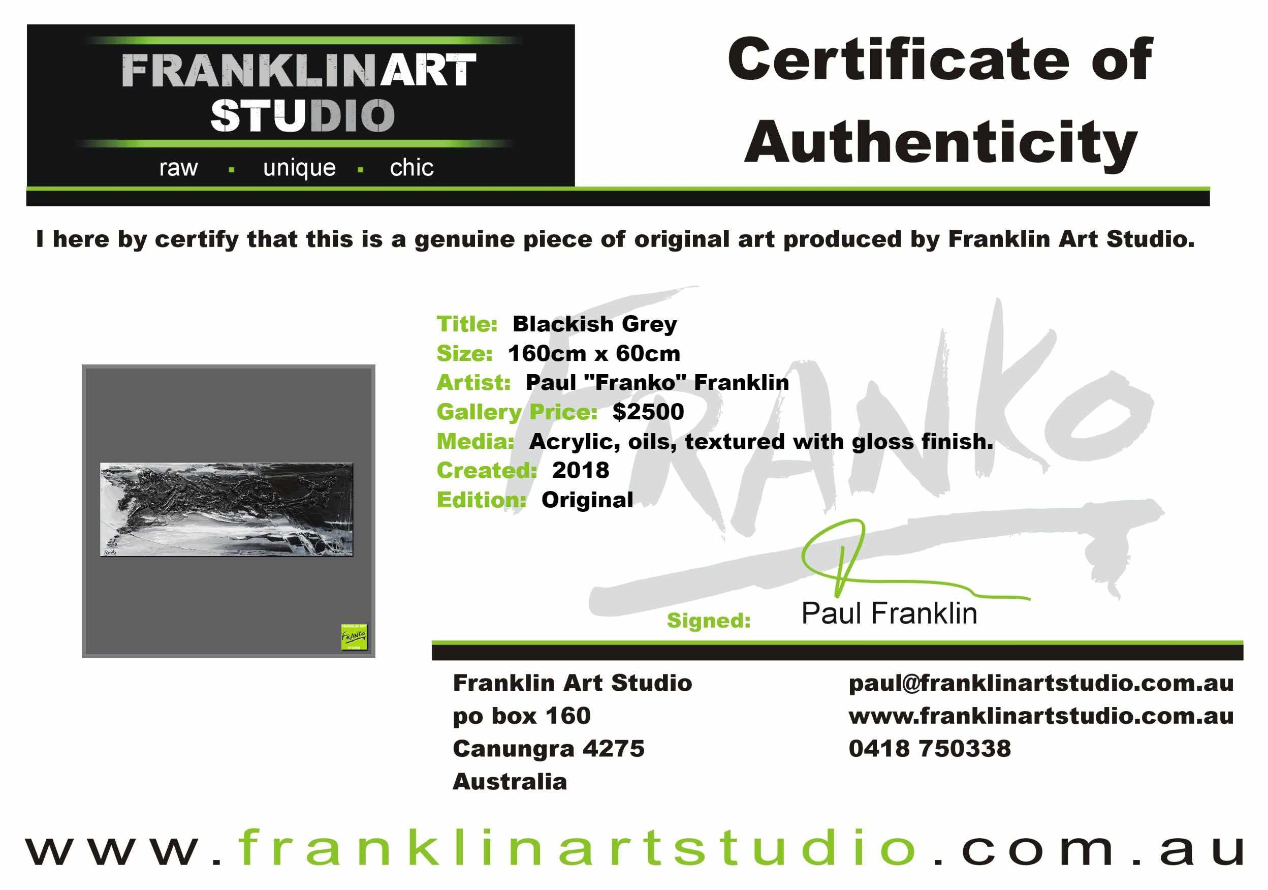 Blackish Grey 160cm x 60cm Black Grey Textured Abstract Painting (SOLD)-Abstract-[Franko_Artist]-[The_Block]-[Dream_Homes]-[ideas]-[Grand_Designs]-[Art_Lover]-Franklin Art Studio