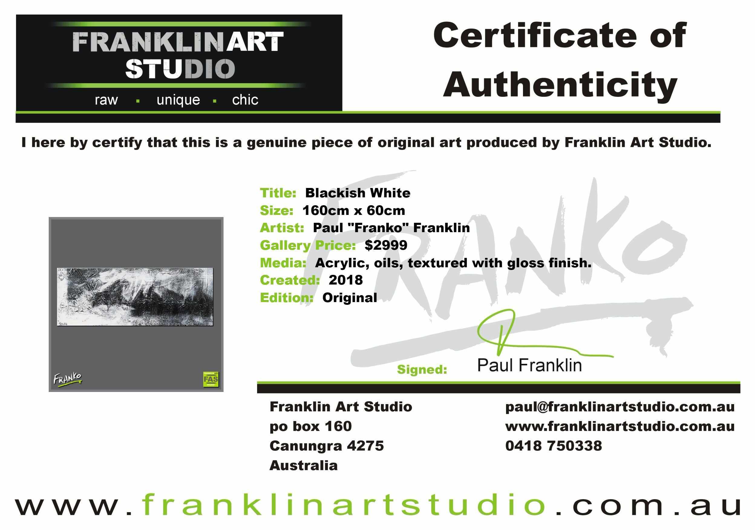 Blackish White 160cm x 60cm Black and white Abstract Painting (SOLD)-Abstract-[Franko_Artist]-[The_Block]-[Dream_Homes]-[ideas]-[Grand_Designs]-[Art_Lover]-Franklin Art Studio