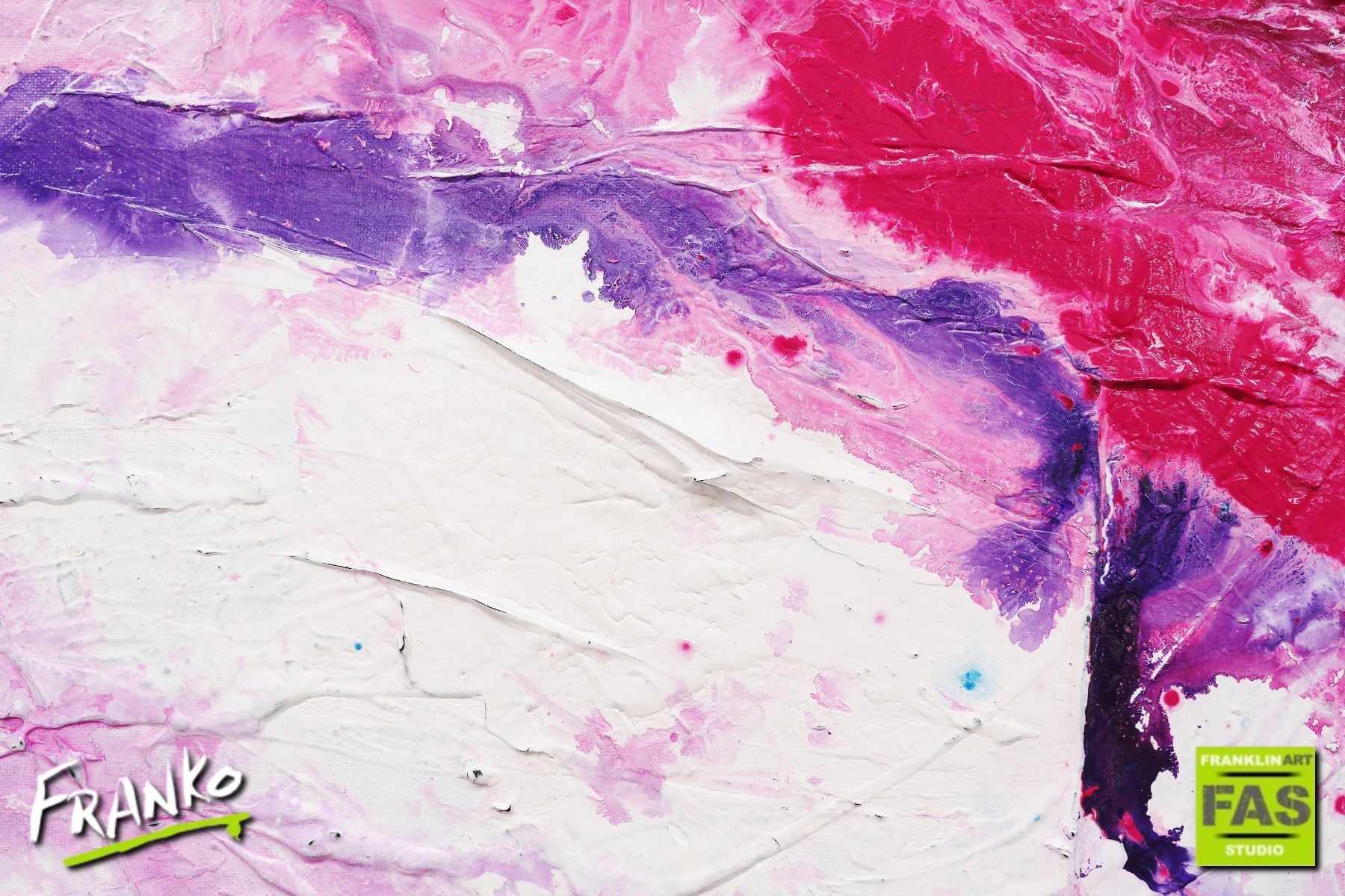 Blossom Possum 200cm x 80cm White Pink Abstract Painting (SOLD)