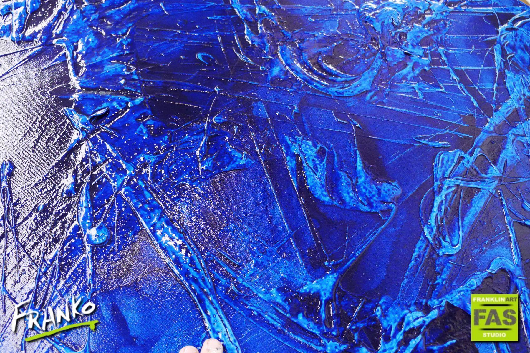Blue Alone 270cm x 120cm Blue Abstract Painting (SOLD)