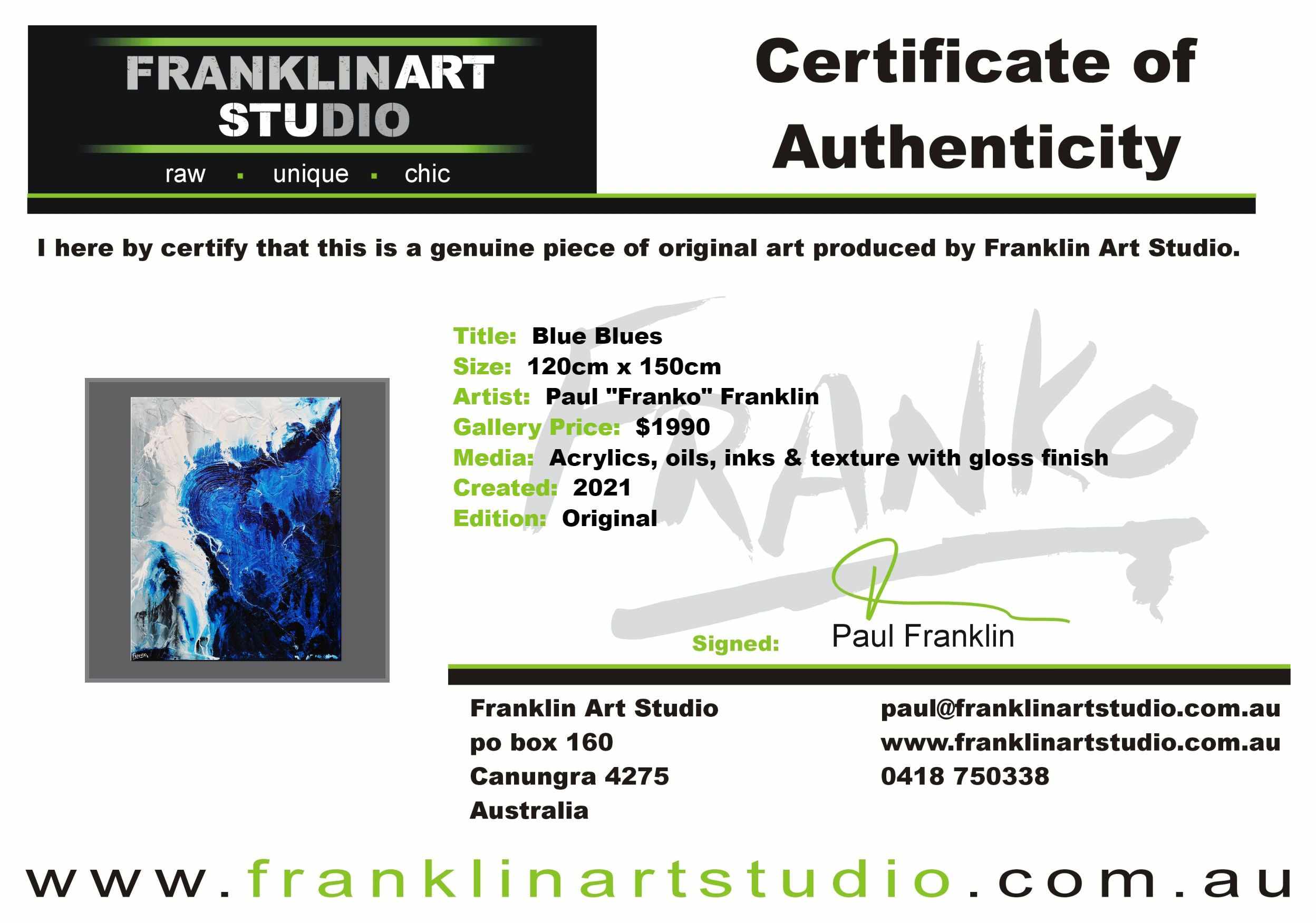 Blue Blues 120cm x 150cm Blue Grey Textured Abstract Painting (SOLD)-Abstract-[Franko_Artist]-[The_Block]-[Dream_Homes]-[ideas]-[Grand_Designs]-[Art_Lover]-Franklin Art Studio