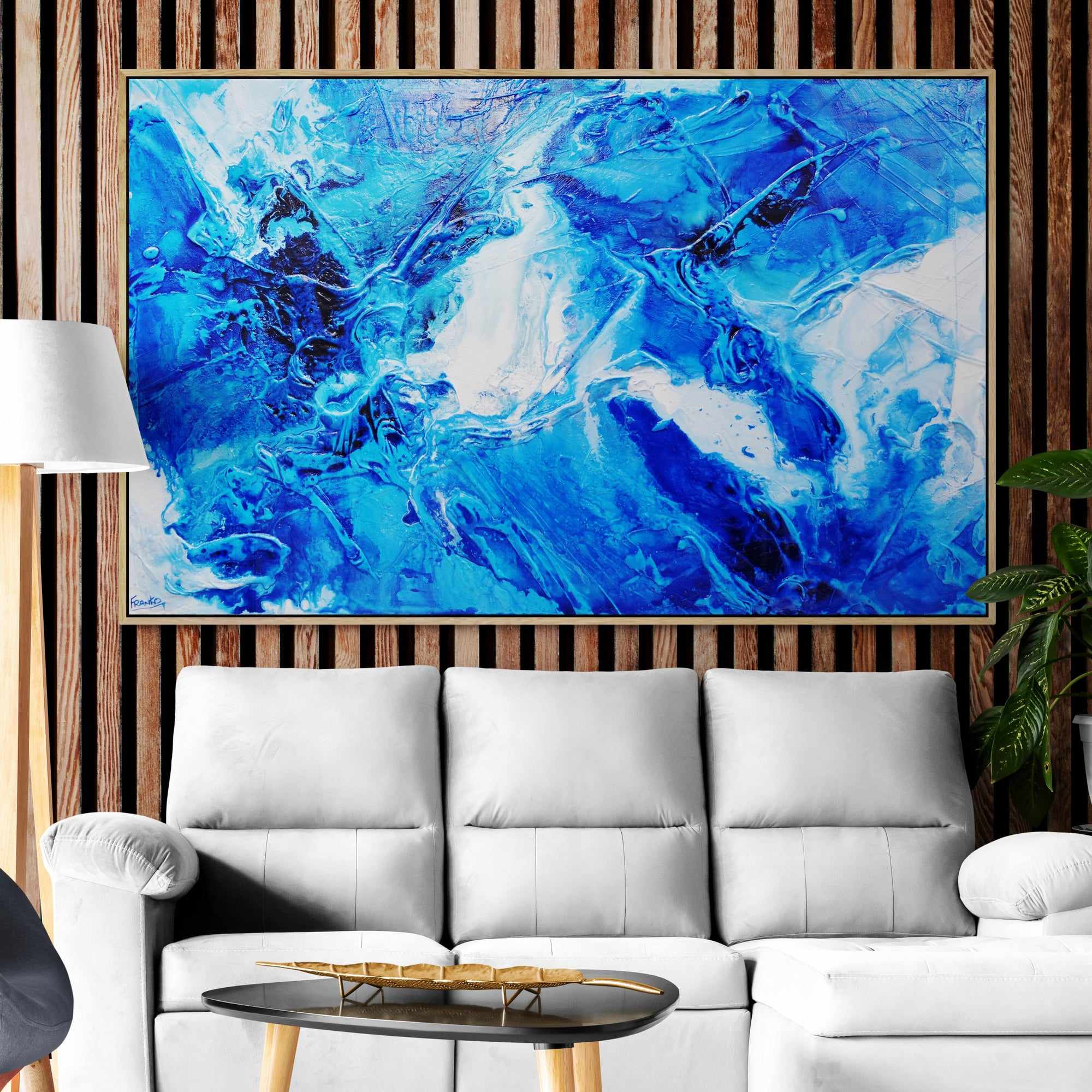 Blue Champagne 160cm x 100cm Blue White Textured Abstract Painting (SOLD)-Abstract-[Franko_Artist]-[Australian_artist]-[Gold_Coast]-[Brisbane]-[modern]-[contemporary]-[original]-[Large_artwork]-[The_Block]-[Dream_Homes]-[ideas]-[Grand_Designs]-[Art_Lover]-Franklin Art Studio