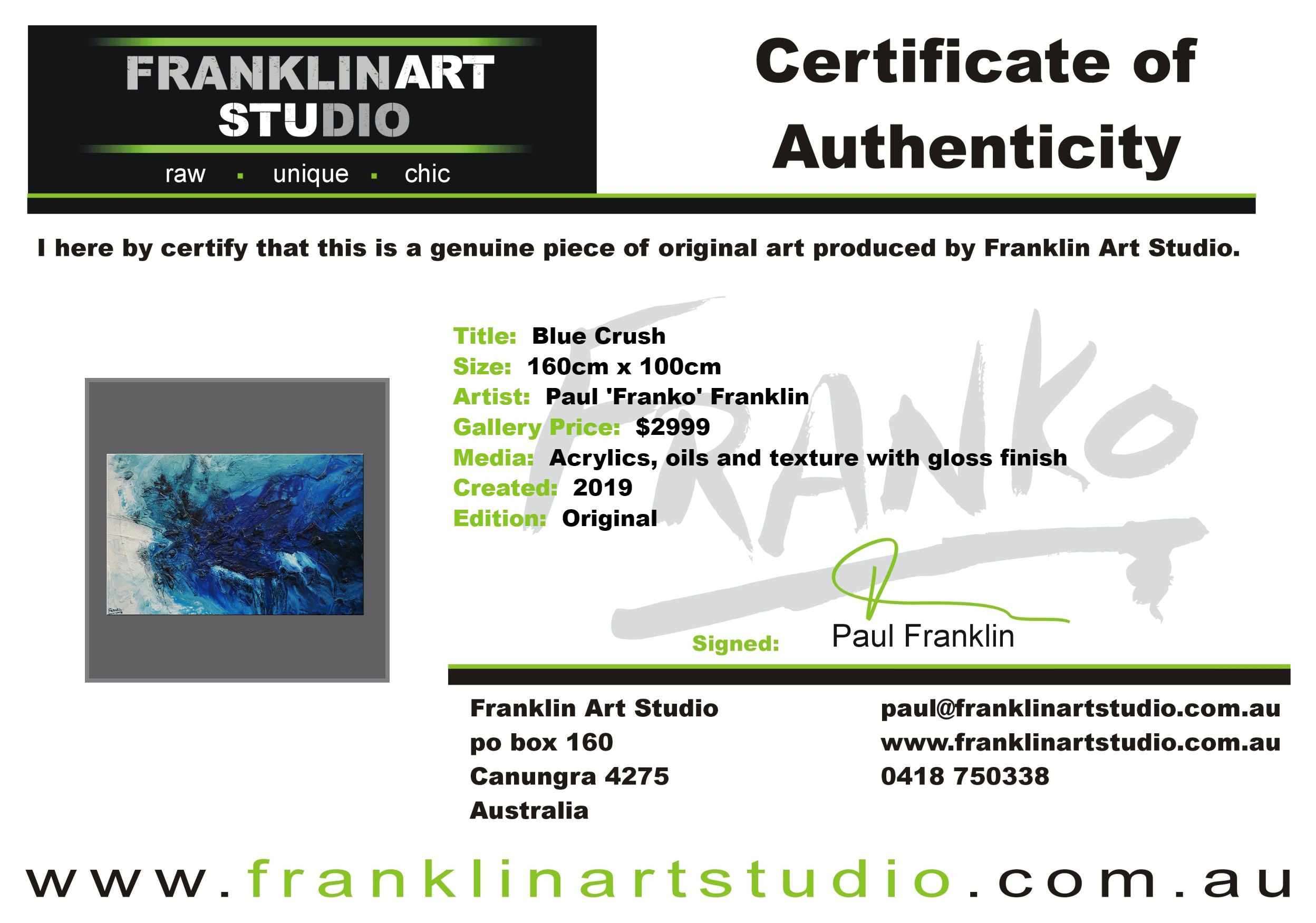 Blue Crush 160cm x 100cm White Blue Abstract Painting (SOLD)-abstract-[Franko_Artist]-[The_Block]-[Dream_Homes]-[ideas]-[Grand_Designs]-[Art_Lover]-Franklin Art Studio