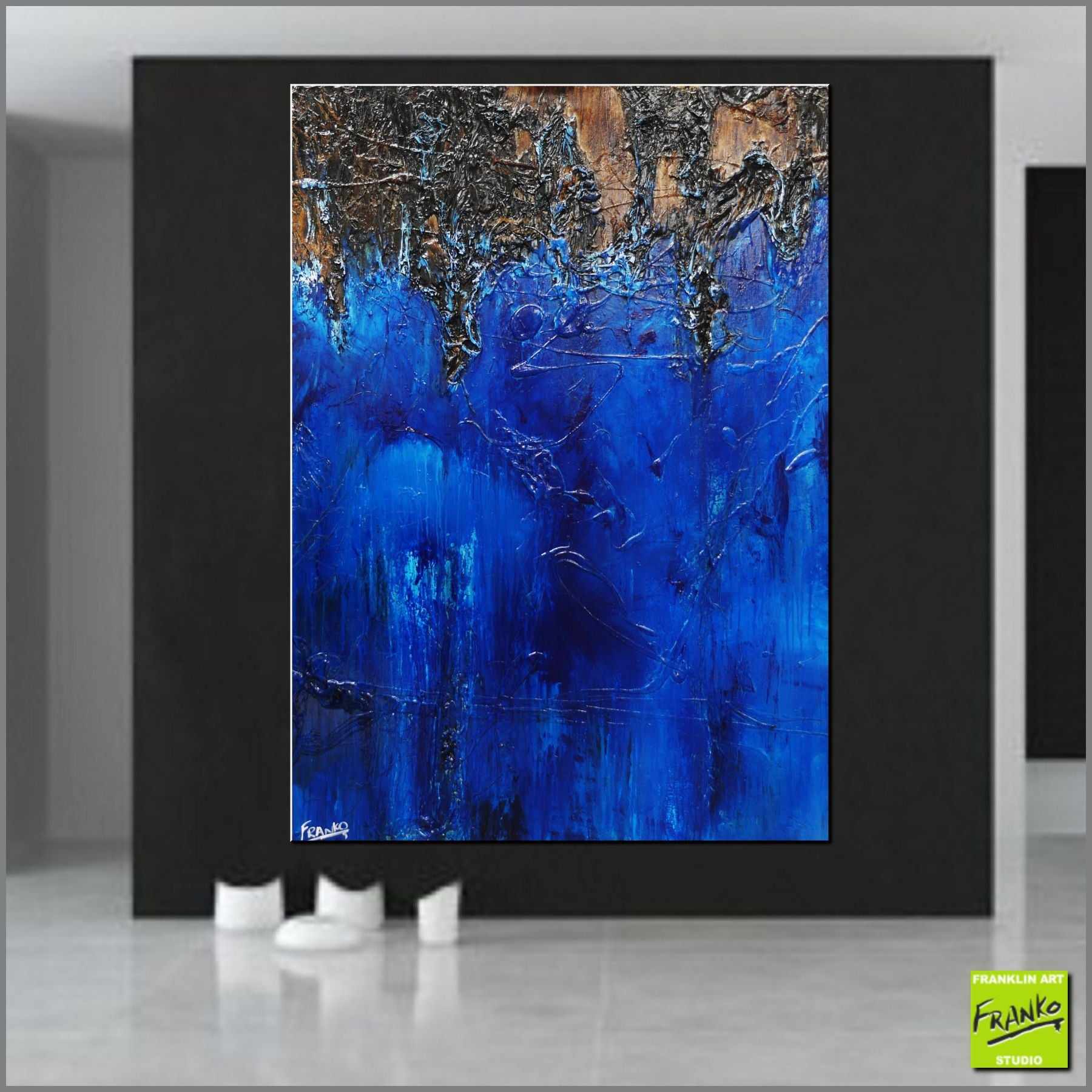 Blue Evolution 140cm x 100cm Blue Brown Textured Abstract Painting (SOLD)-Abstract-[Franko_Artist]-[Australian_artist]-[Gold_Coast]-[Brisbane]-[modern]-[contemporary]-[original]-[Large_artwork]-[The_Block]-[Dream_Homes]-[ideas]-[Grand_Designs]-[Art_Lover]-Franklin Art Studio