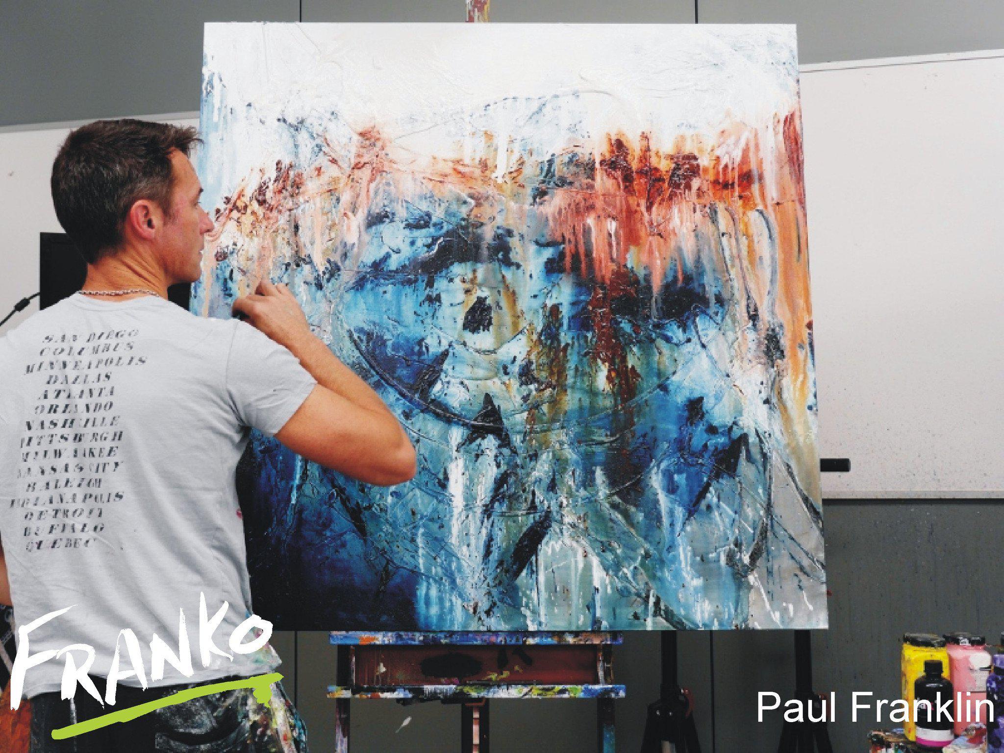 Blue Madder 120cm x 120cm Blue Abstract Painting (SOLD)-abstract-[Franko_Artist]-[The_Block]-[Dream_Homes]-[ideas]- [Grand_Designs]-Franklin Art Studio