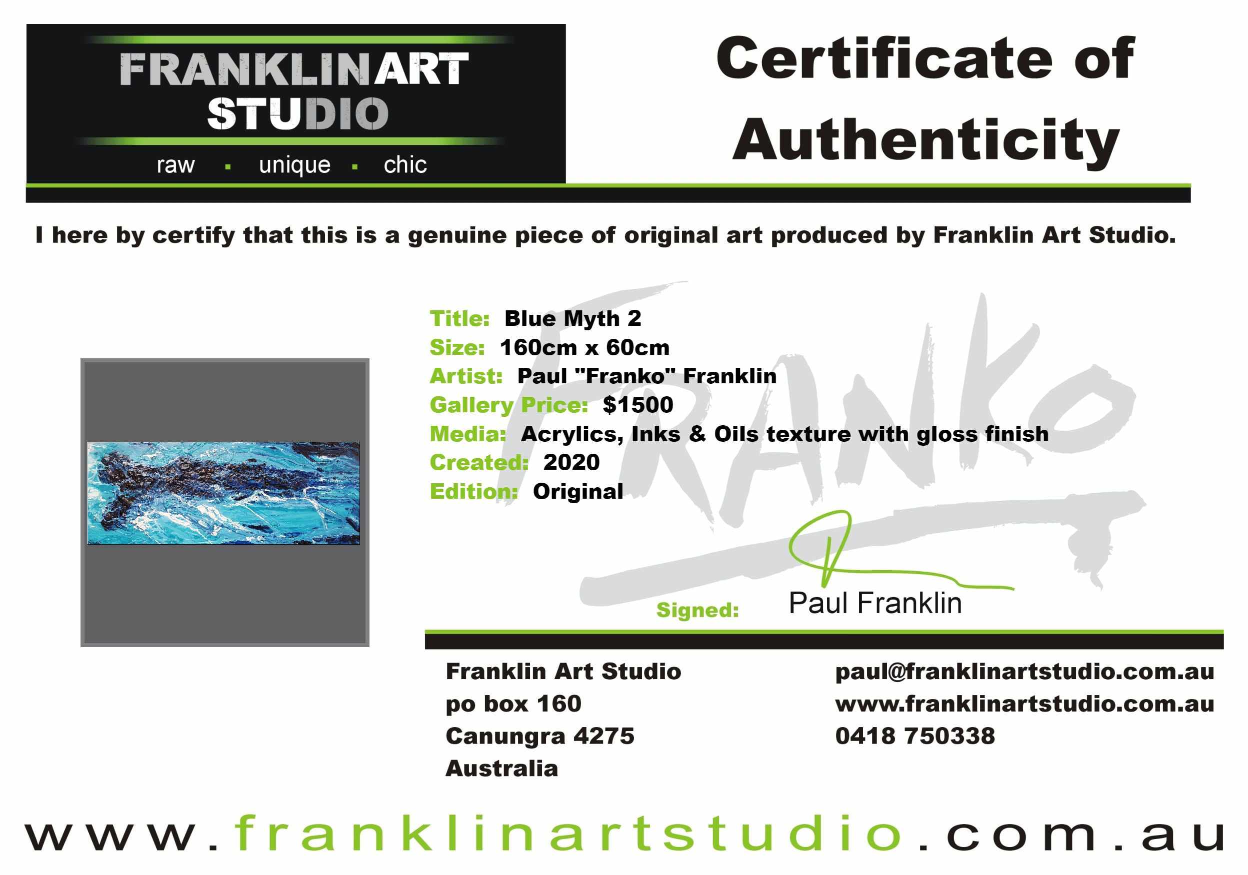 Blue Myth 2 160cm x 60cm Blue Textured Abstract Painting (SOLD)-Abstract-[Franko_Artist]-[The_Block]-[Dream_Homes]-[ideas]-[Grand_Designs]-[Art_Lover]-Franklin Art Studio
