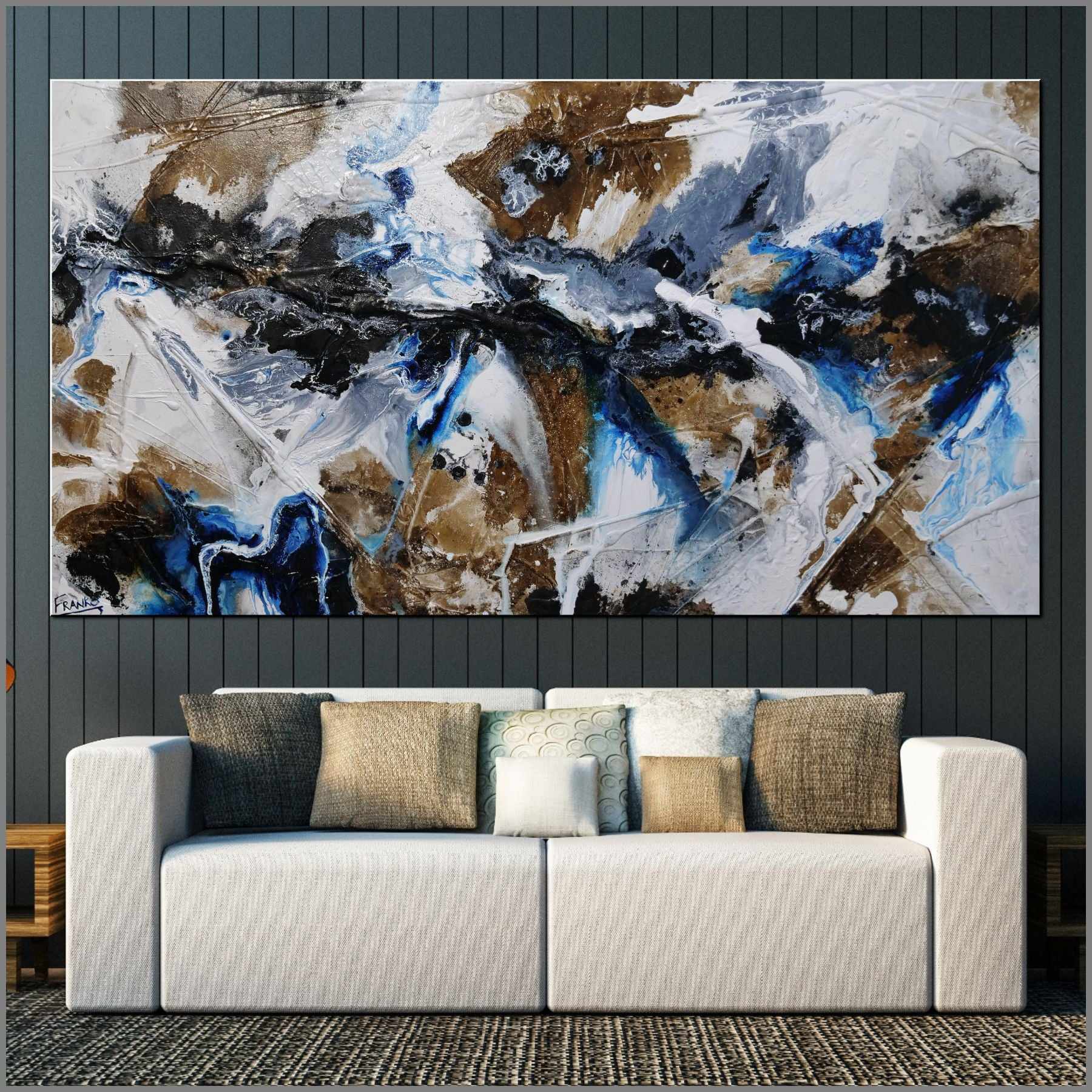 Blue Rust 190cm x 100cm Blue Rust Textured Abstract Painting (SOLD)-Abstract-[Franko_Artist]-[Australian_artist]-[Gold_Coast]-[Brisbane]-[modern]-[contemporary]-[original]-[Large_artwork]-[The_Block]-[Dream_Homes]-[ideas]-[Grand_Designs]-[Art_Lover]-Franklin Art Studio
