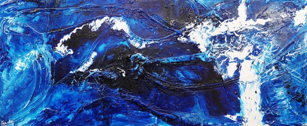 Blue Shuz 240cm x 100cm Blue Abstract Painting (SOLD)-abstract-[Franko_Artist]-[Australian_artist]-[Gold_Coast]-[Brisbane]-[modern]-[contemporary]-[original]-[Large_artwork]-Franklin Art Studio