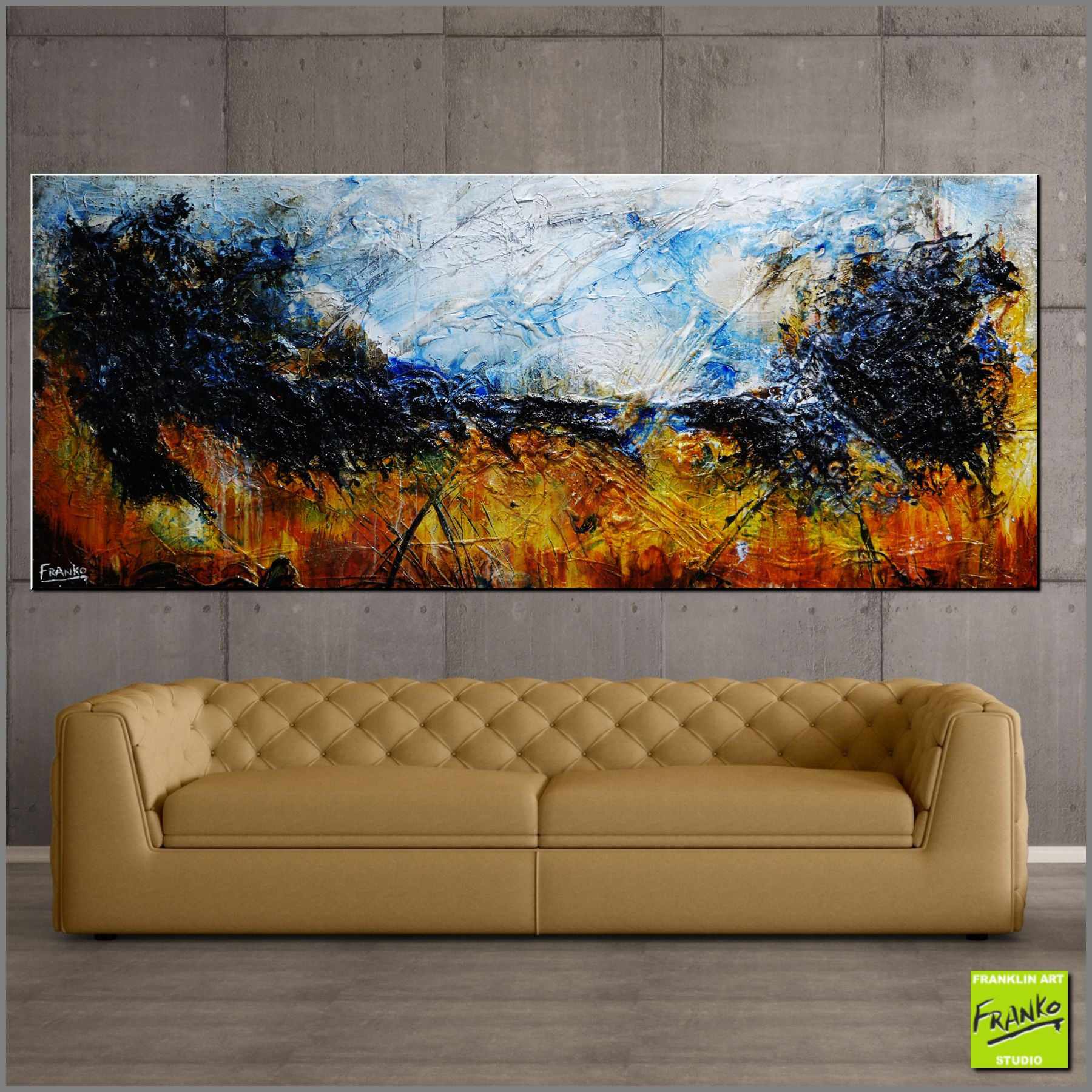 Blue Sienna 240cm x 100cm Sienna Blue Black Textured Abstract Painting (SOLD)-Abstract-[Franko_Artist]-[Australian_artist]-[Gold_Coast]-[Brisbane]-[modern]-[contemporary]-[original]-[Large_artwork]-[The_Block]-[Dream_Homes]-[ideas]-[Grand_Designs]-[Art_Lover]-Franklin Art Studio